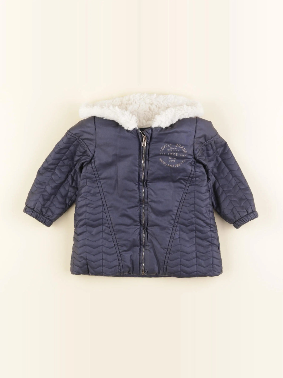 IKKS - manteau bleu - 12 mois