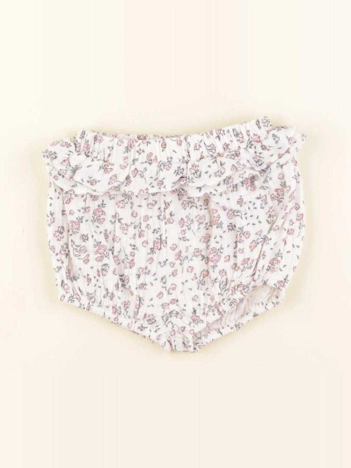 Vertbaudet - bloomer blanc, rose - 12 mois