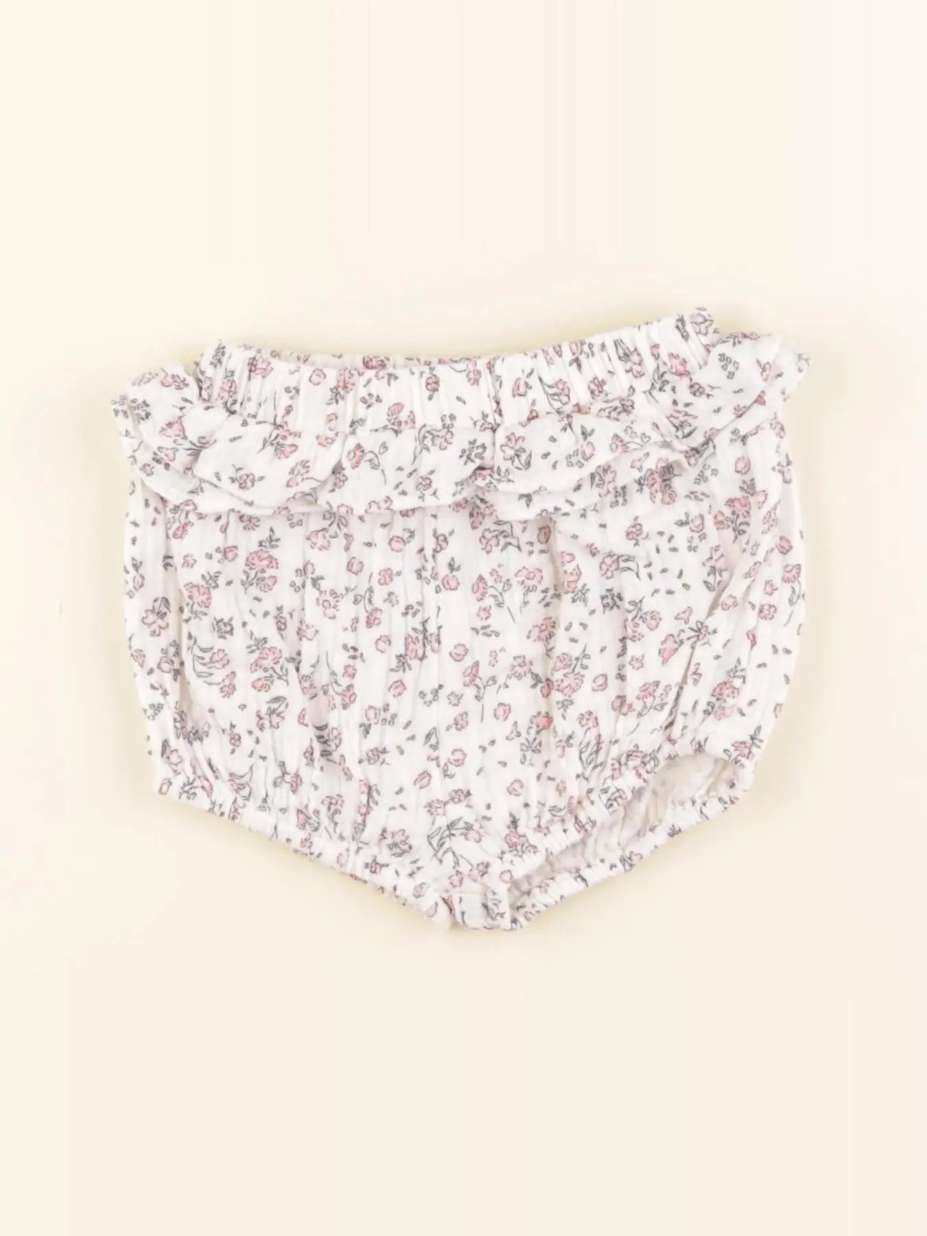 Vertbaudet - bloomer blanc, rose - 12 mois