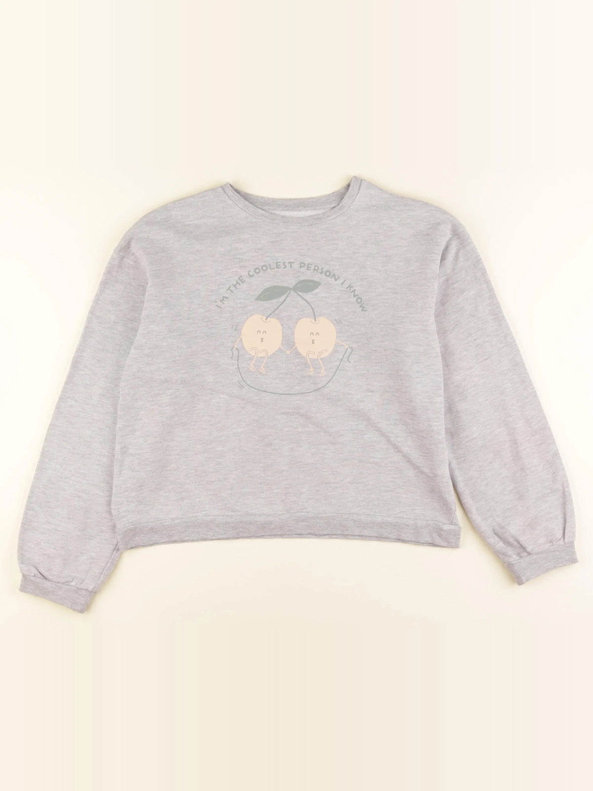 Vertbaudet - sweat gris - 12 ans
