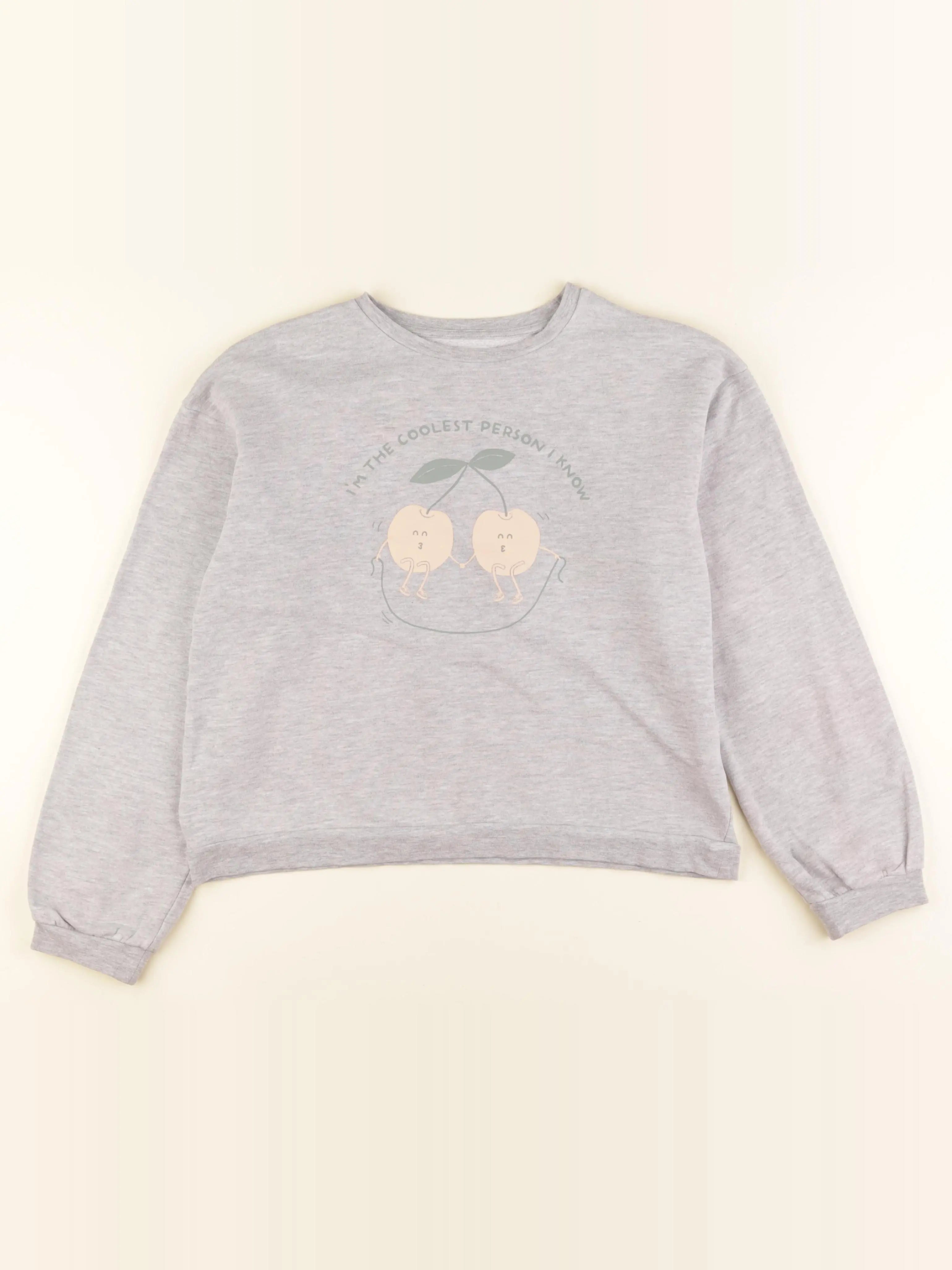 Vertbaudet - sweat gris - 12 ans