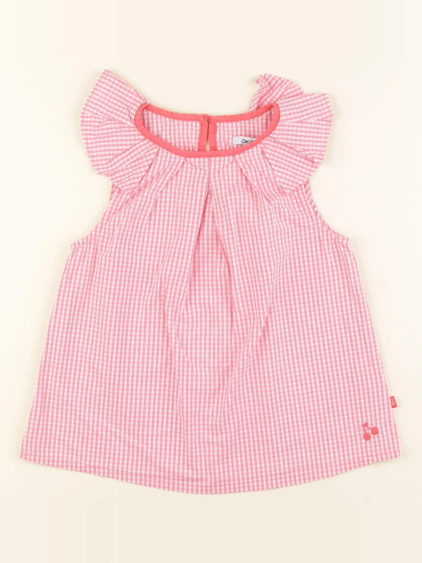 Okaidi - blouse blanc, rose - 6 ans