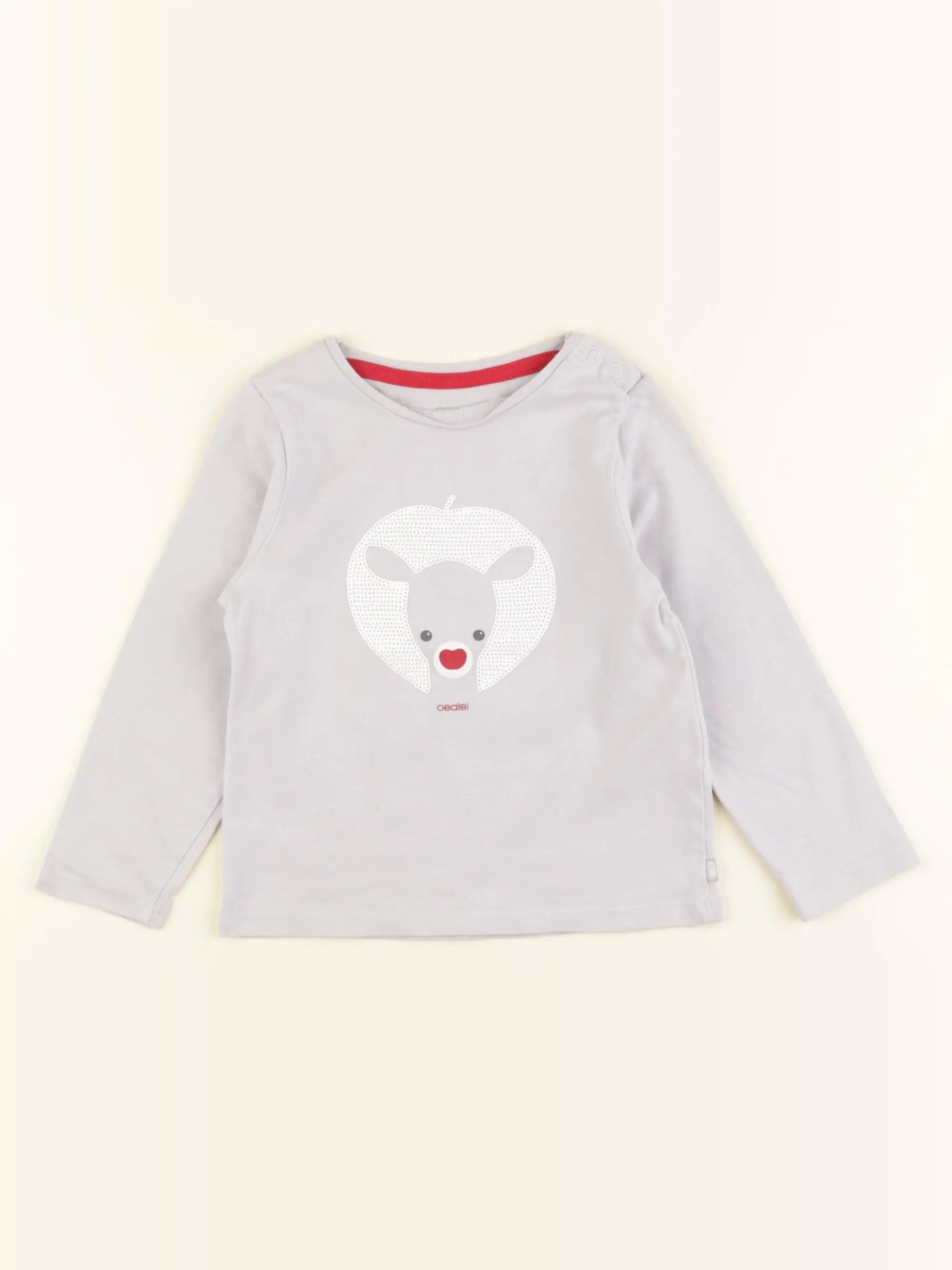 Obaïbi - tee-shirt gris - 18 mois