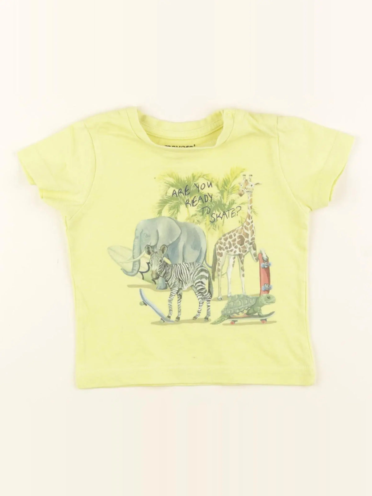Mayoral - tee-shirt jaune - 6 mois