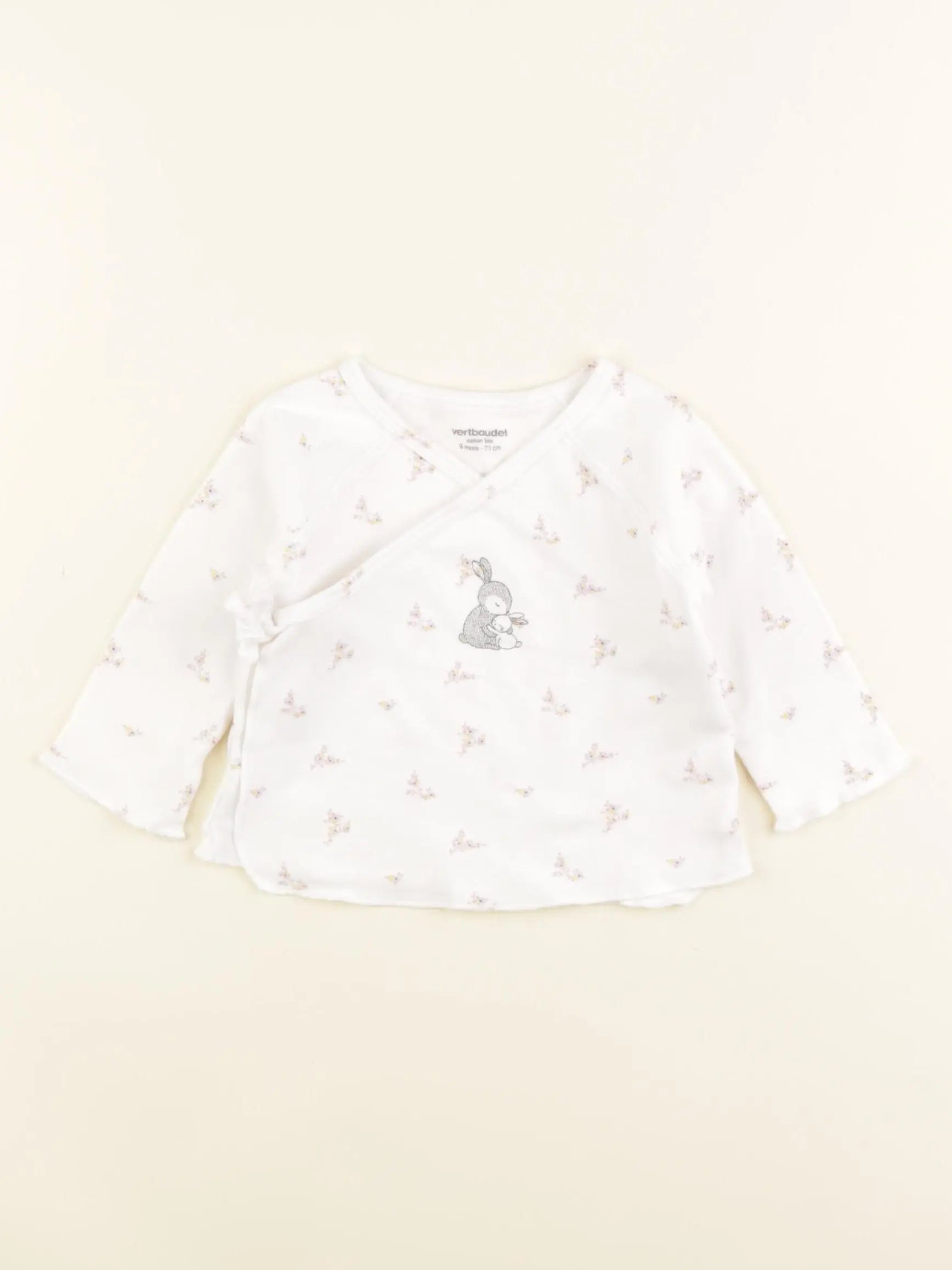 Vertbaudet - tee-shirt blanc - 9 mois