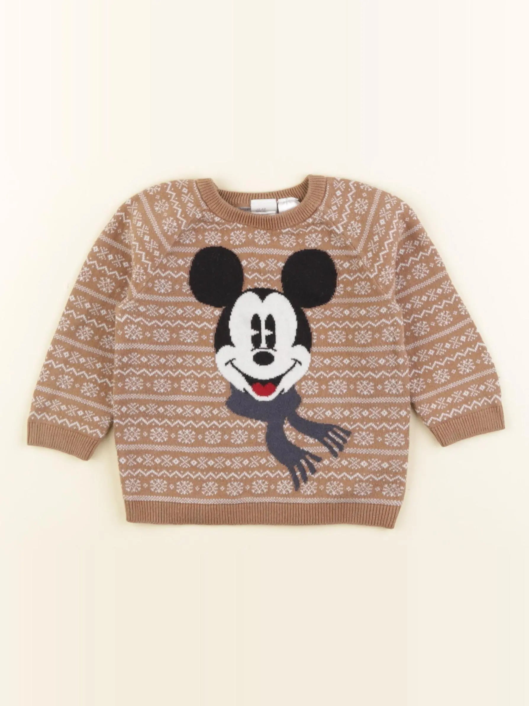 H&M - pull marron - 4/6 mois