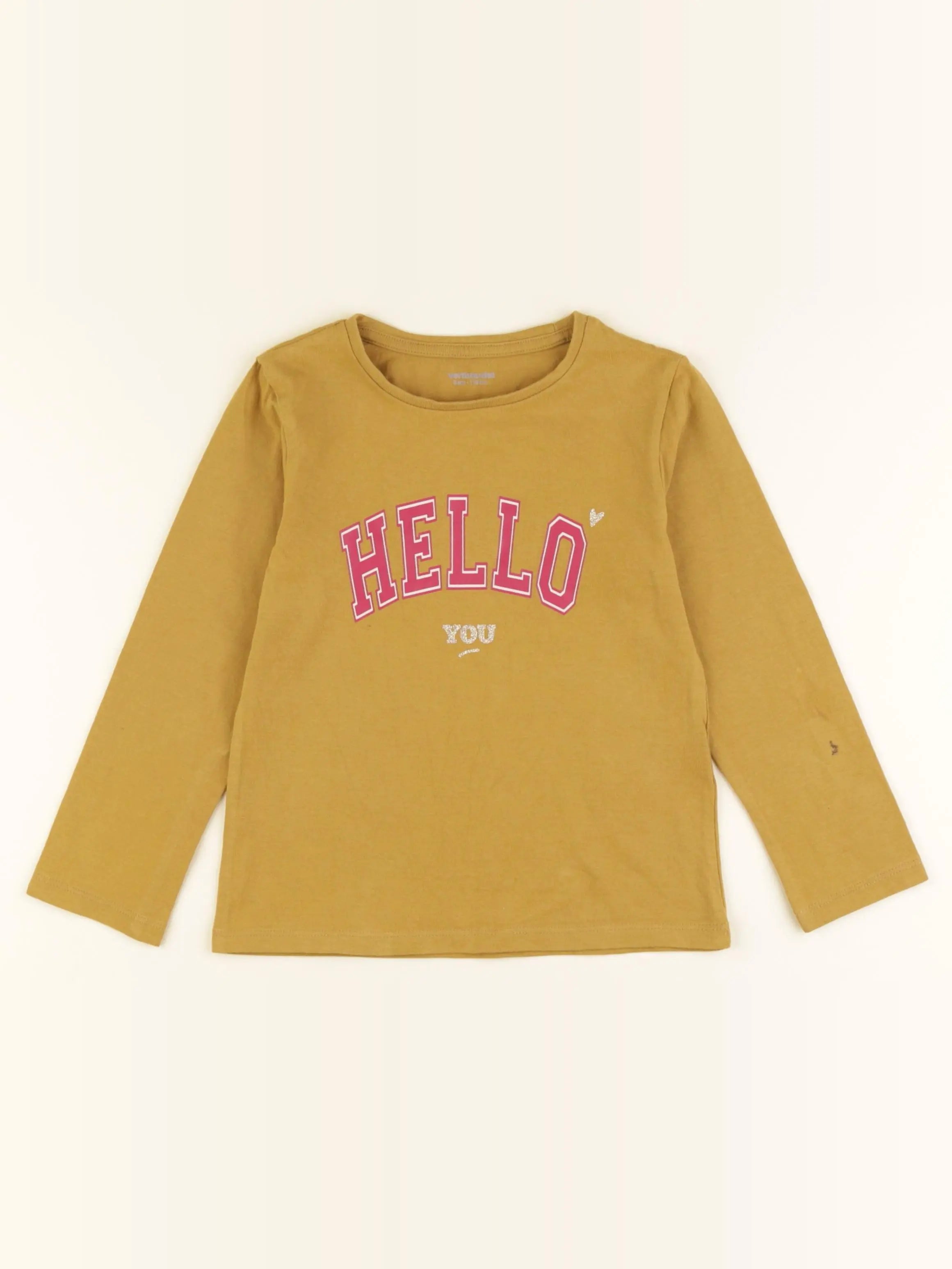 Vertbaudet - tee-shirt jaune - 5 ans