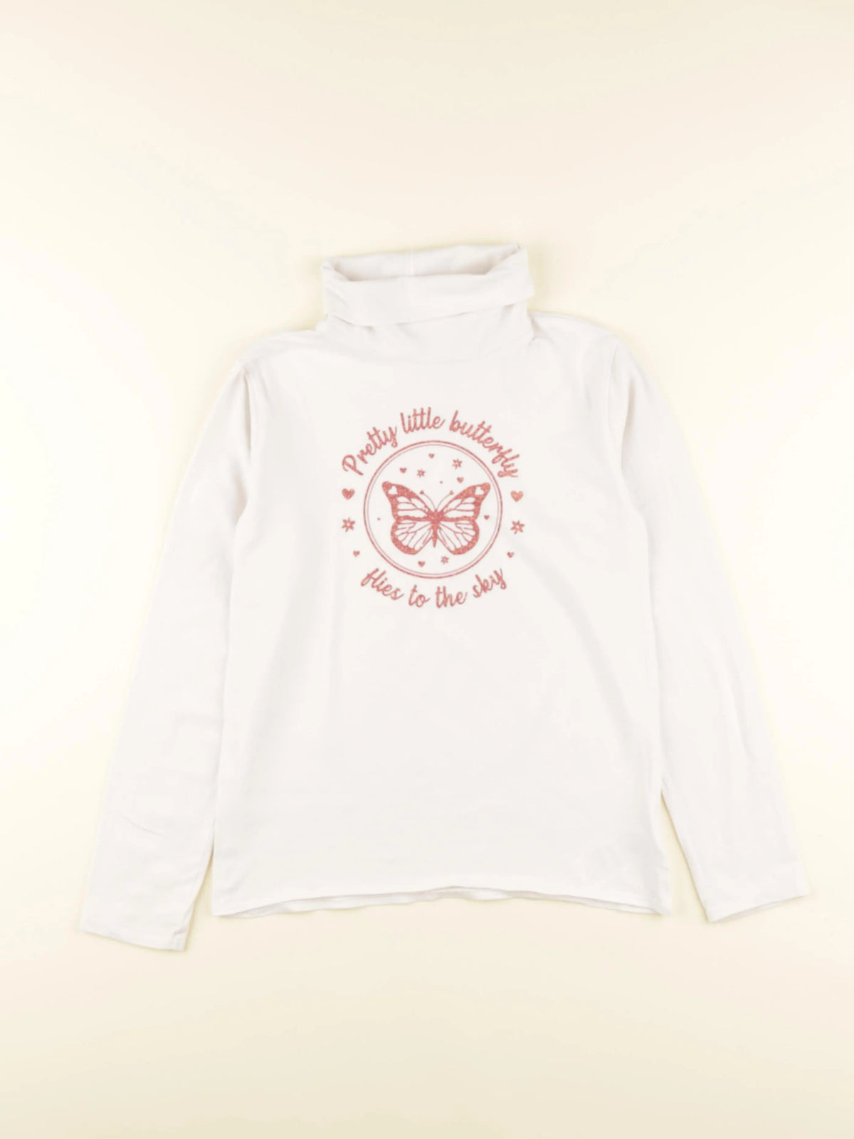 Vertbaudet - sous-pull blanc - 10 ans