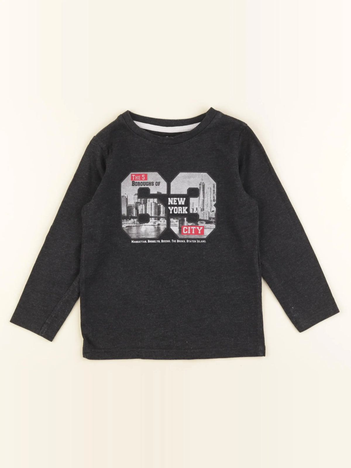 Vertbaudet - tee-shirt noir - 4 ans