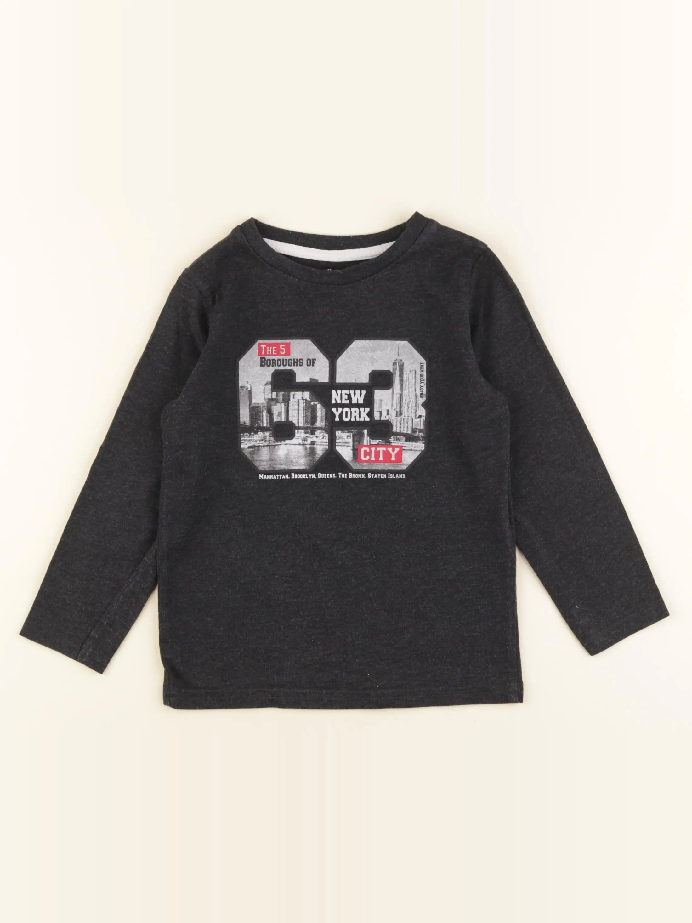 Vertbaudet - tee-shirt noir - 4 ans