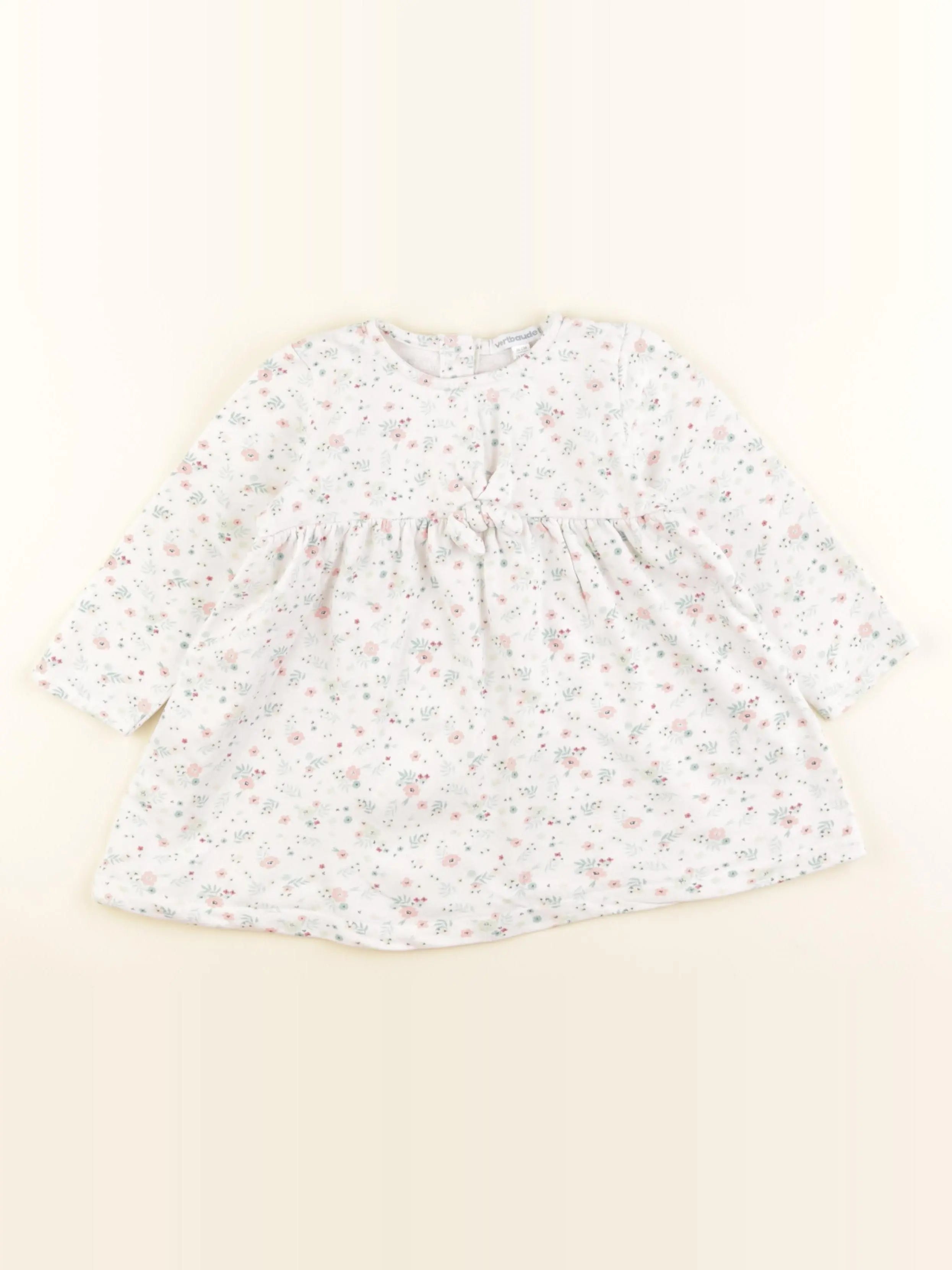 Vertbaudet - robe blanc, rose, vert - 24 mois