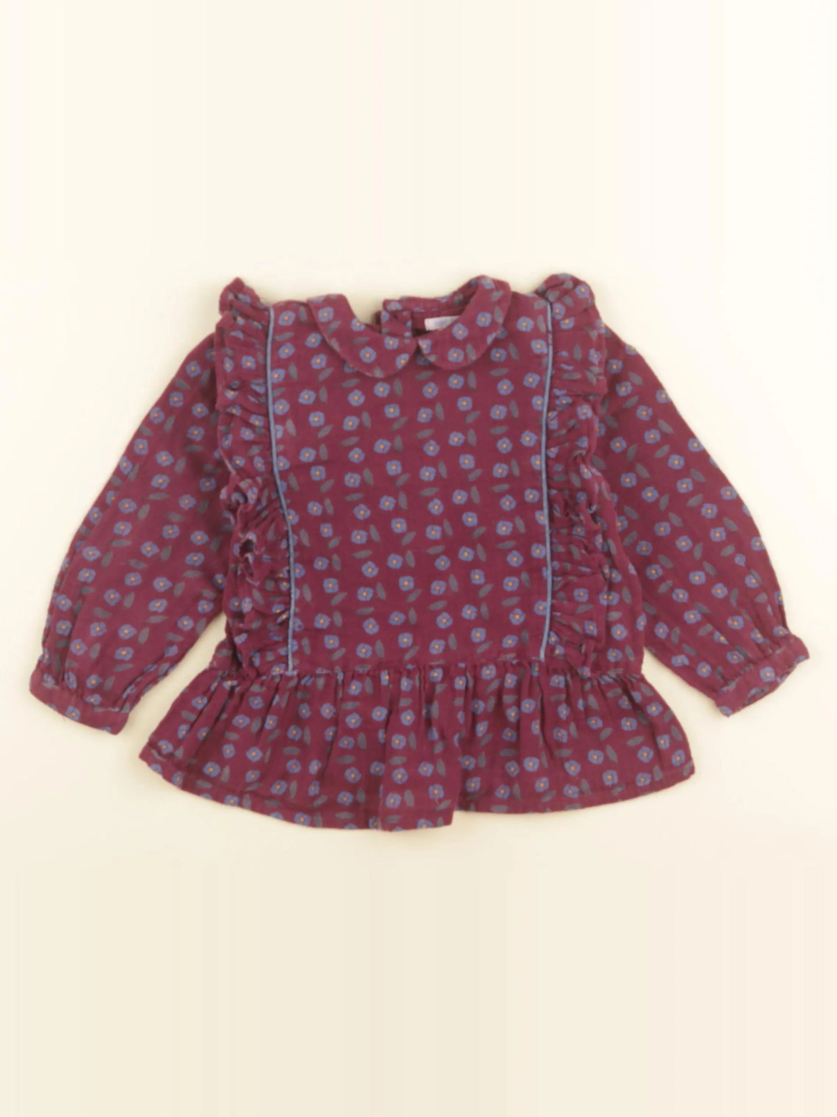 Boutchou - blouse rouge - 24 mois