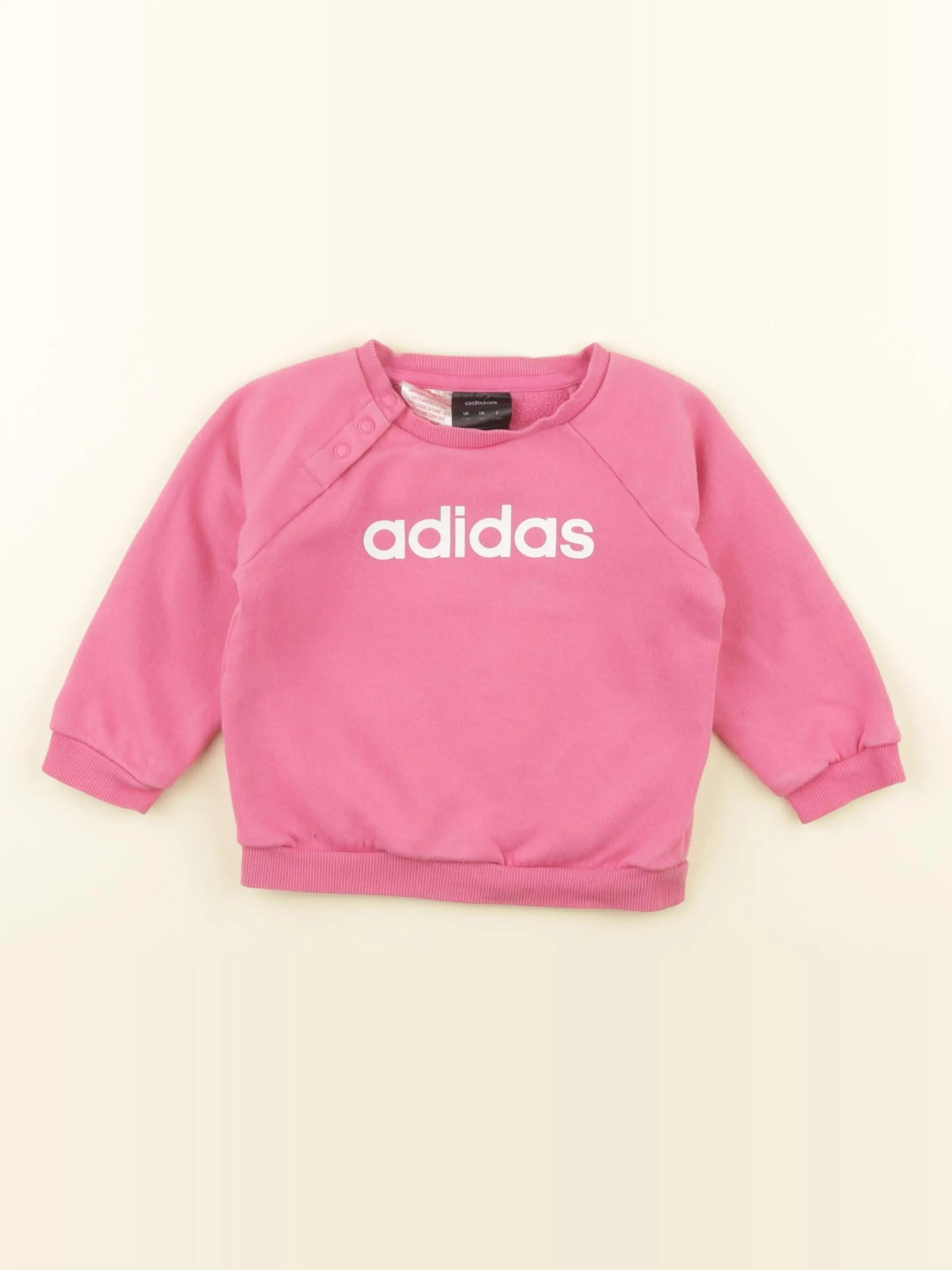 Adidas - sweat rose - 9/12 mois