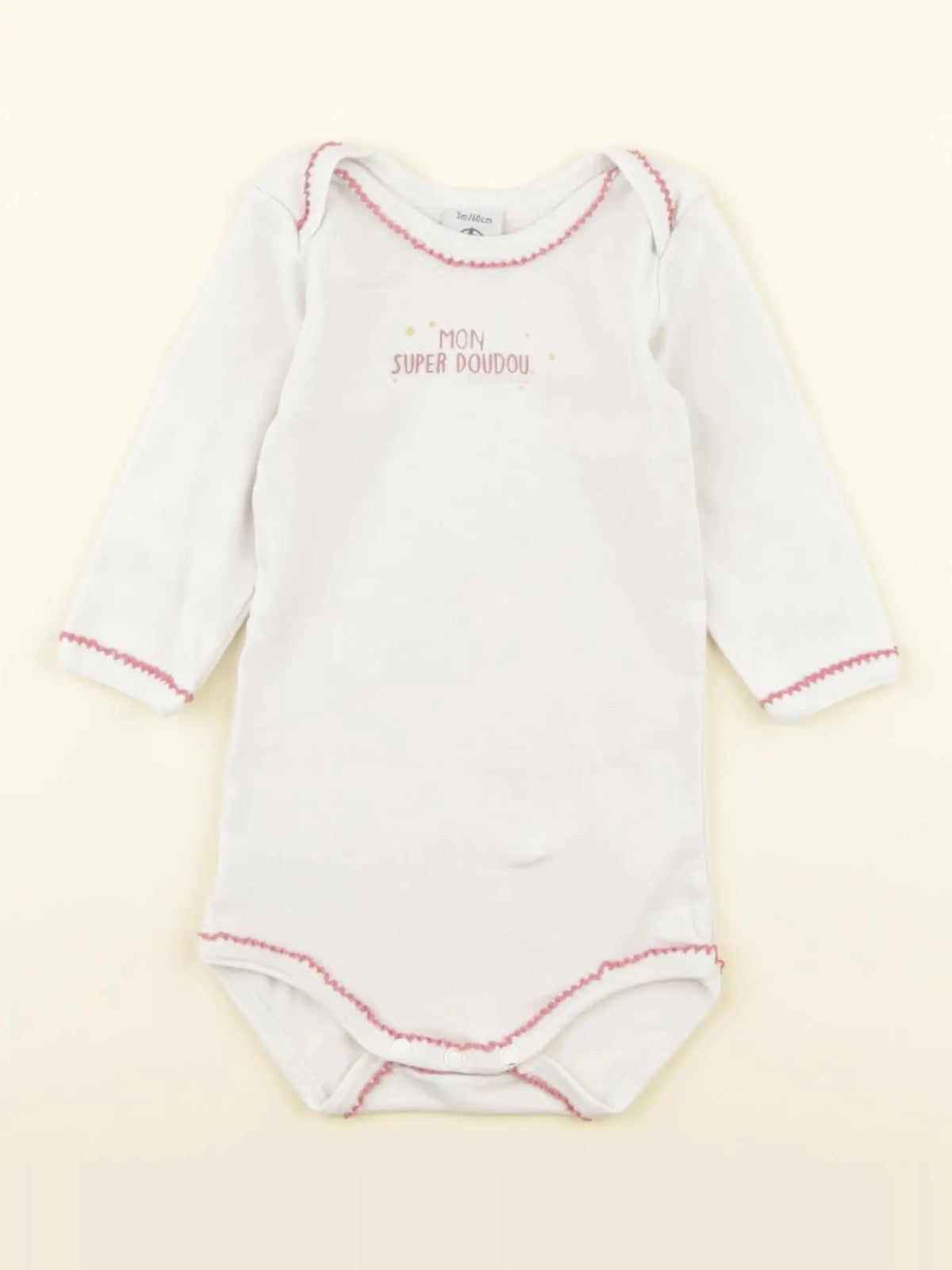 Petit Bateau - body blanc - 3 mois