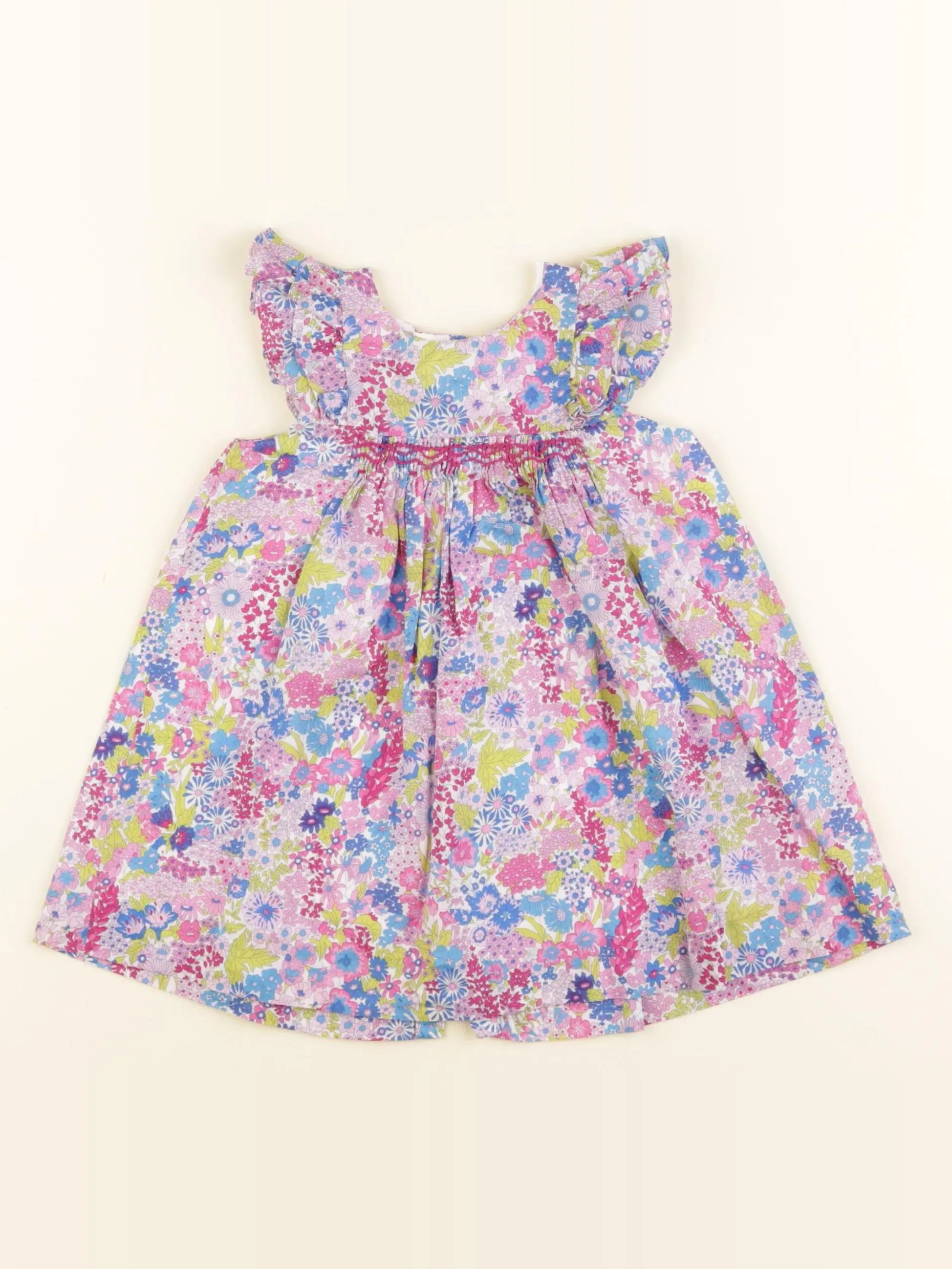 Jacadi - robe liberty multicolore - 12 mois