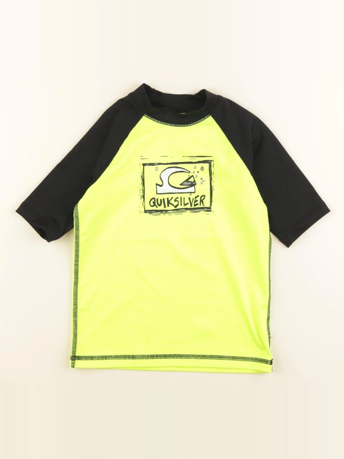 Quiksilver - tee-shirt de bain jaune fluo - 6 ans