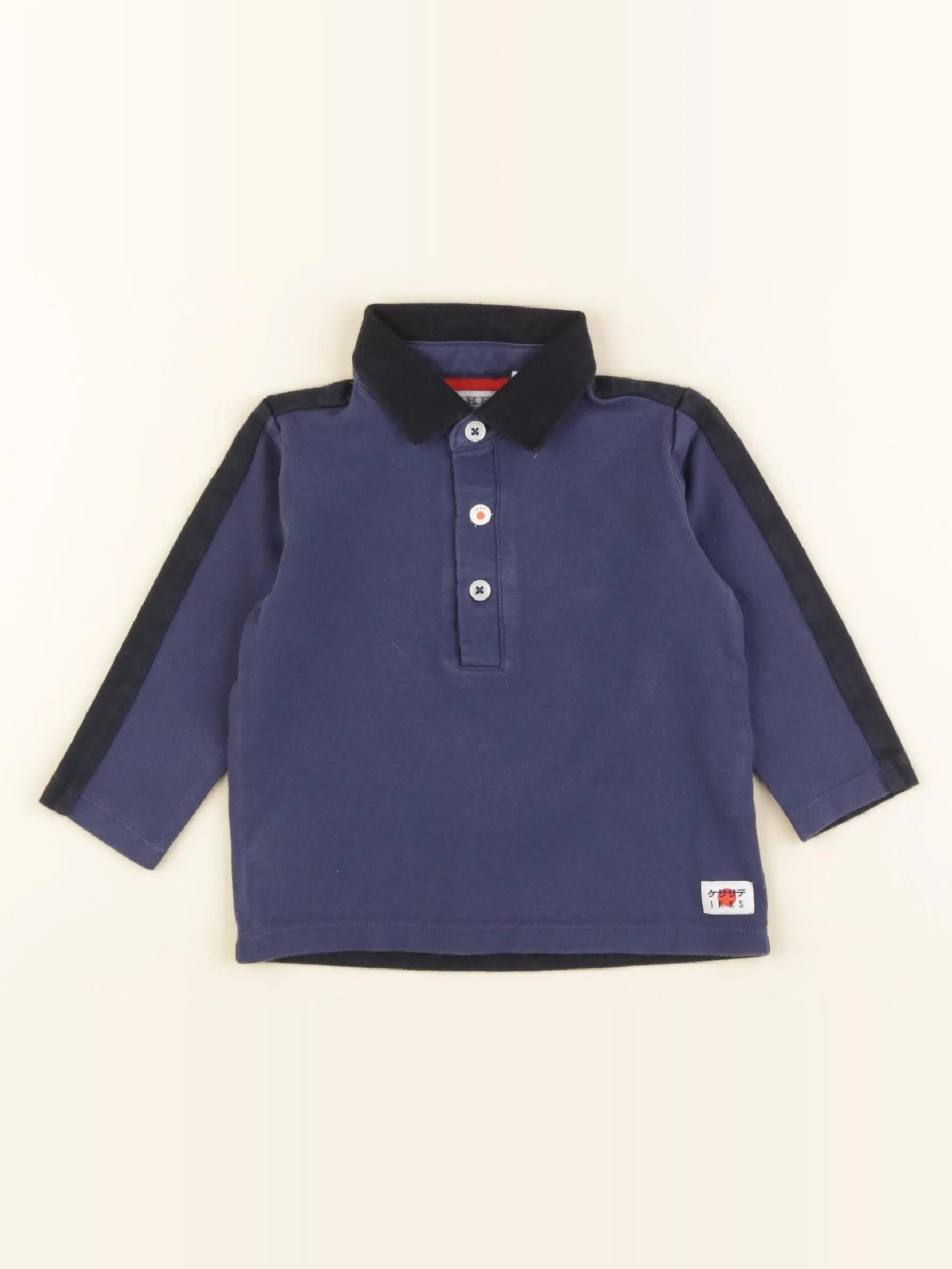 IKKS - polo bleu - 6 mois