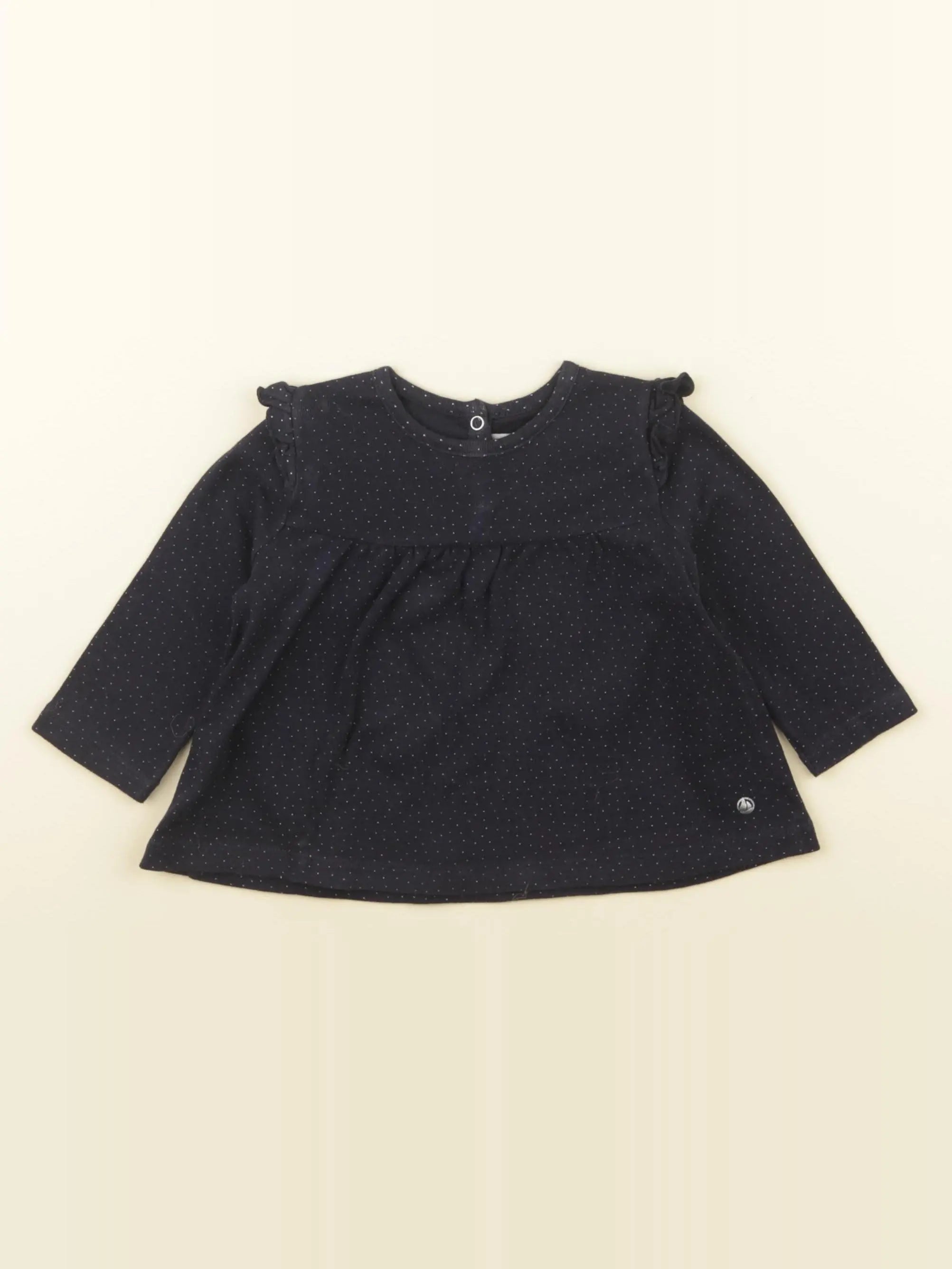 Petit Bateau - tee-shirt bleu - 6 mois
