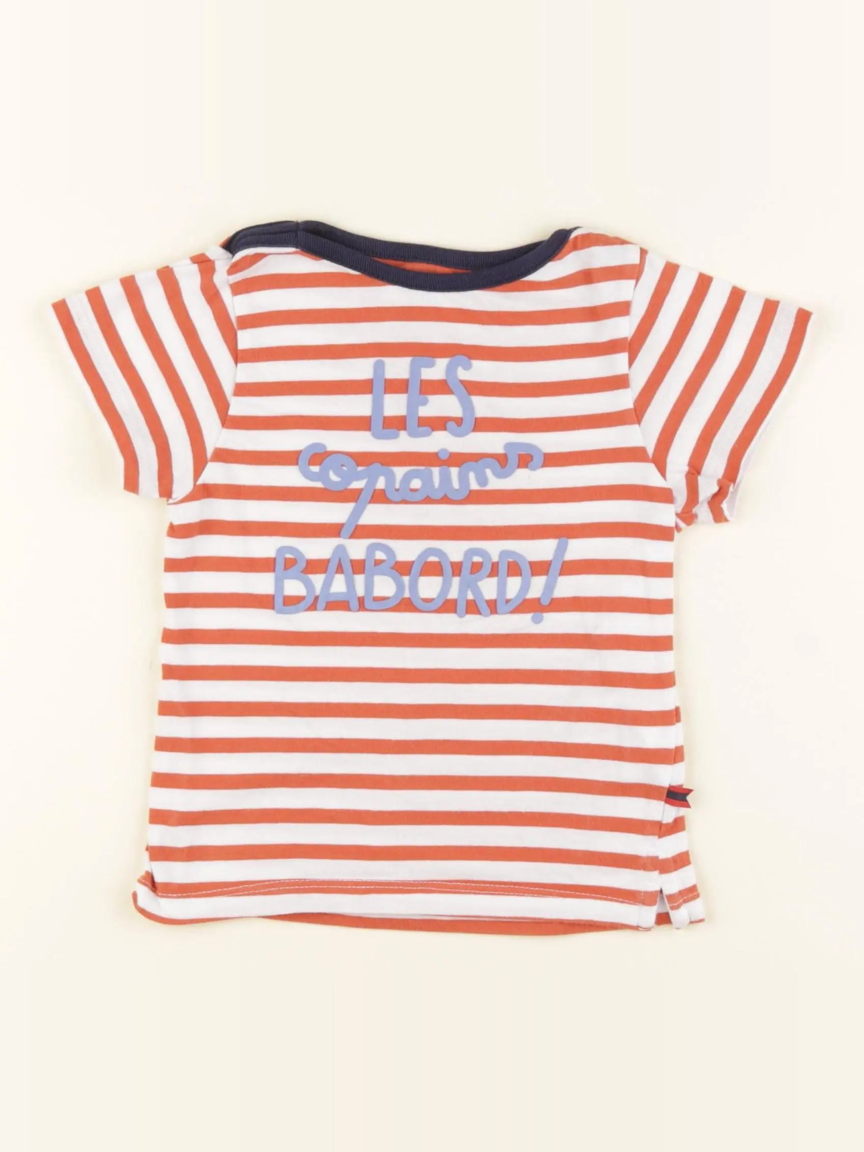 Cadet Rousselle - tee-shirt blanc, marron - 24 mois