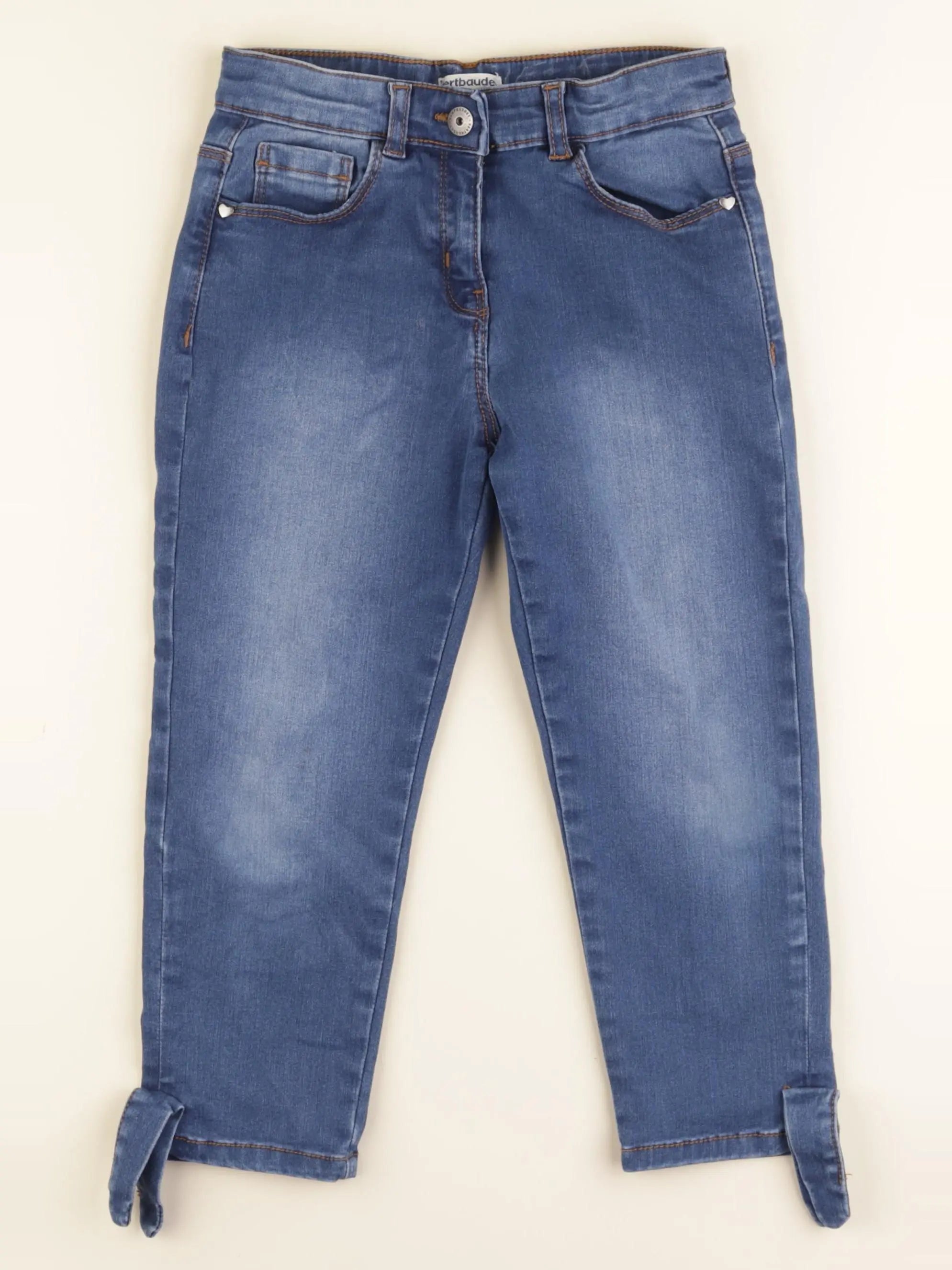 Vertbaudet - pantacourt bleu - 9 ans