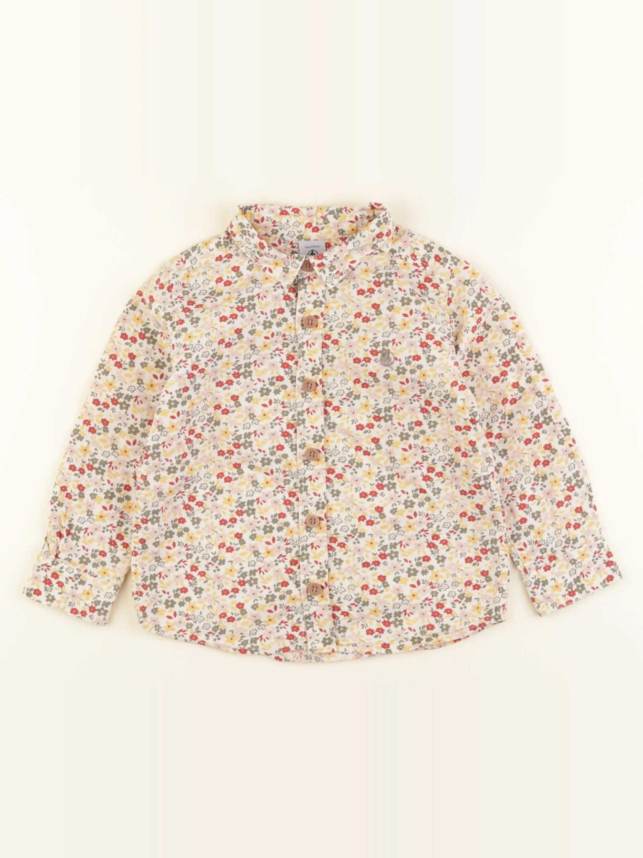 Petit Bateau - chemise multicolore - 3 ans