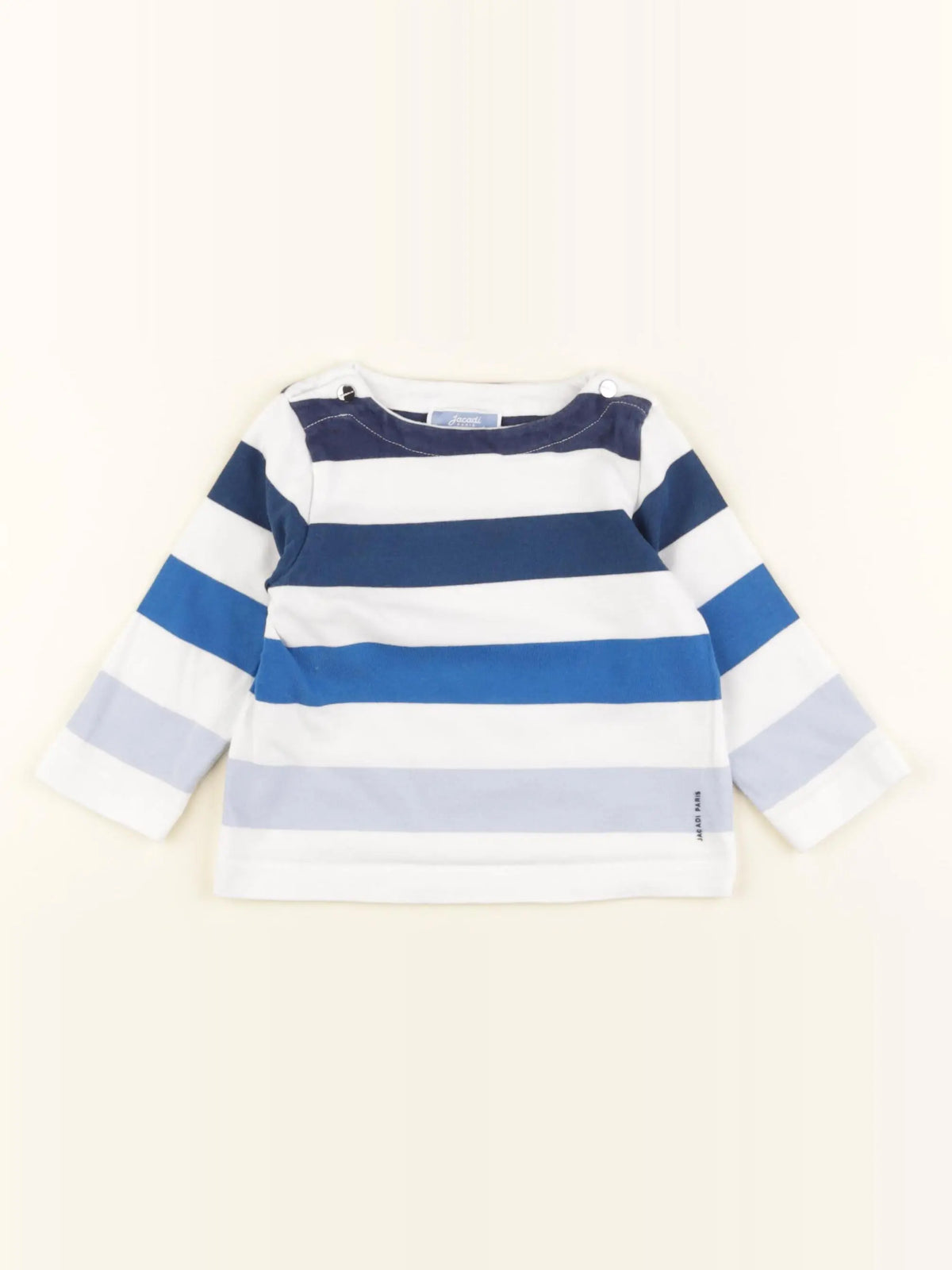 Jacadi - tee-shirt blanc, bleu - 12 mois