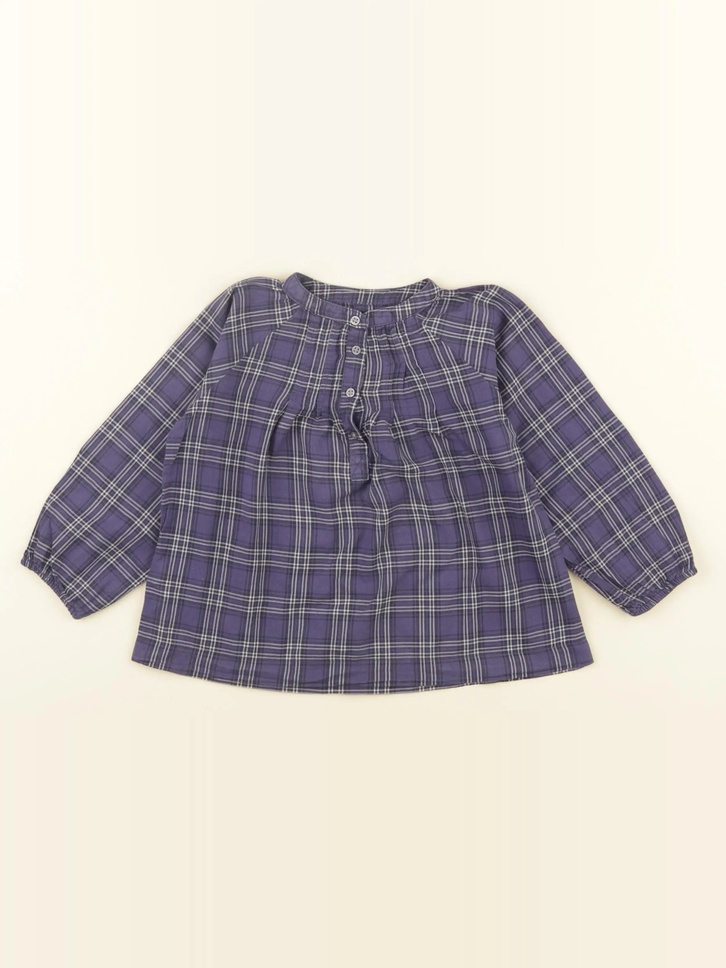 Mango - blouse bleu - 18/24 mois