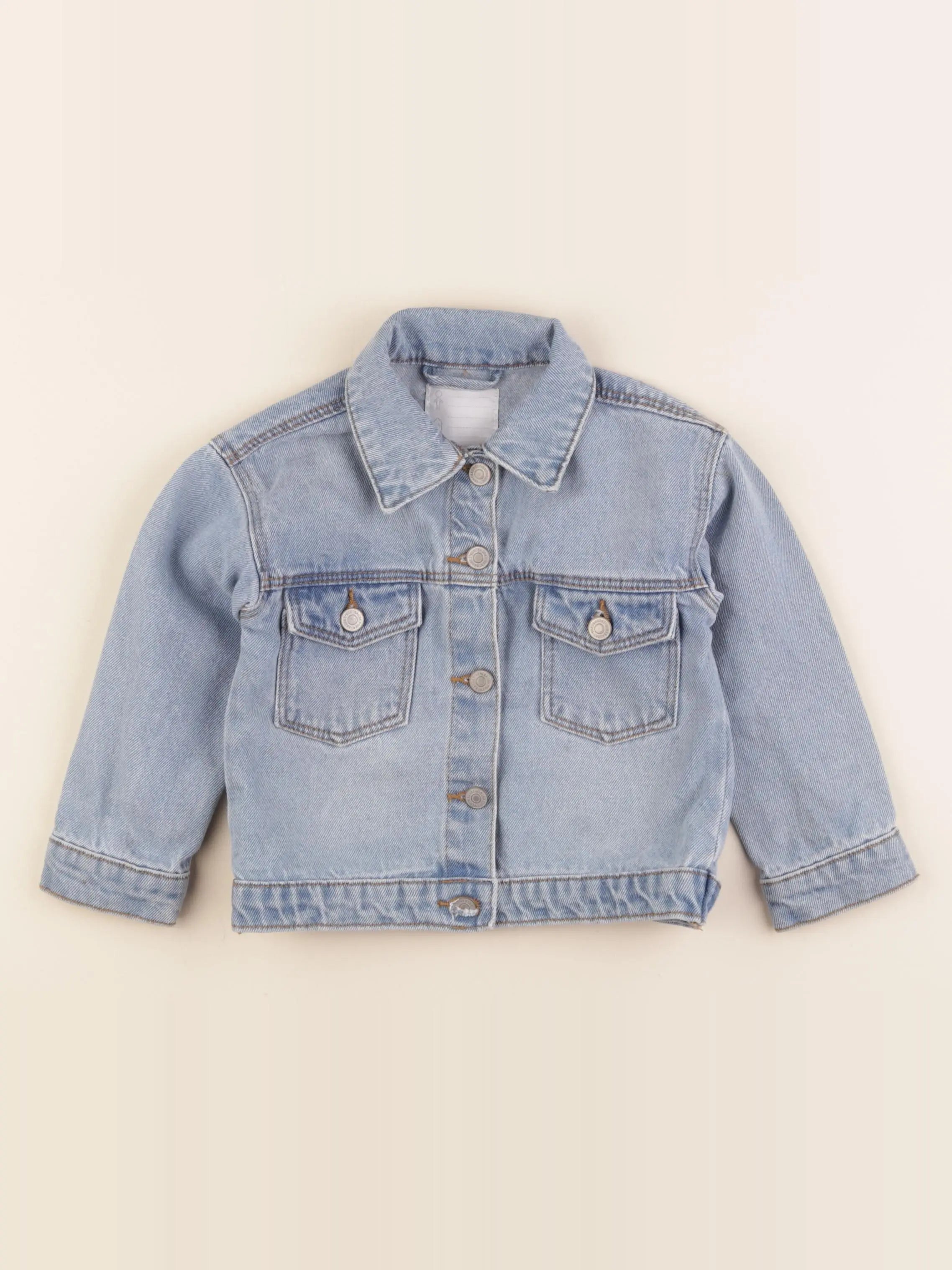 Vertbaudet - veste imprimé au dos bleu - 3 ans