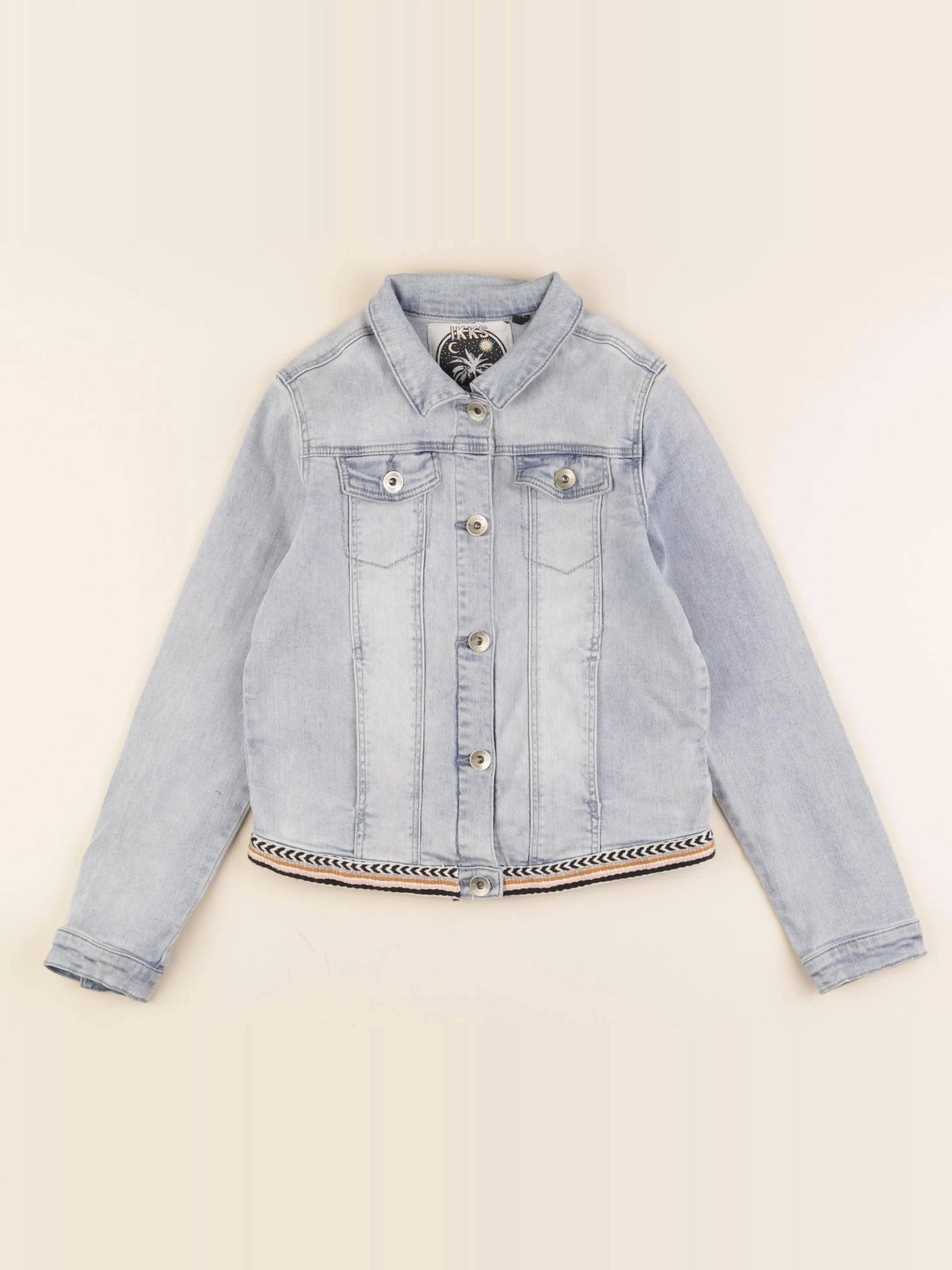 IKKS - veste imprimé au dos bleu - 10 ans