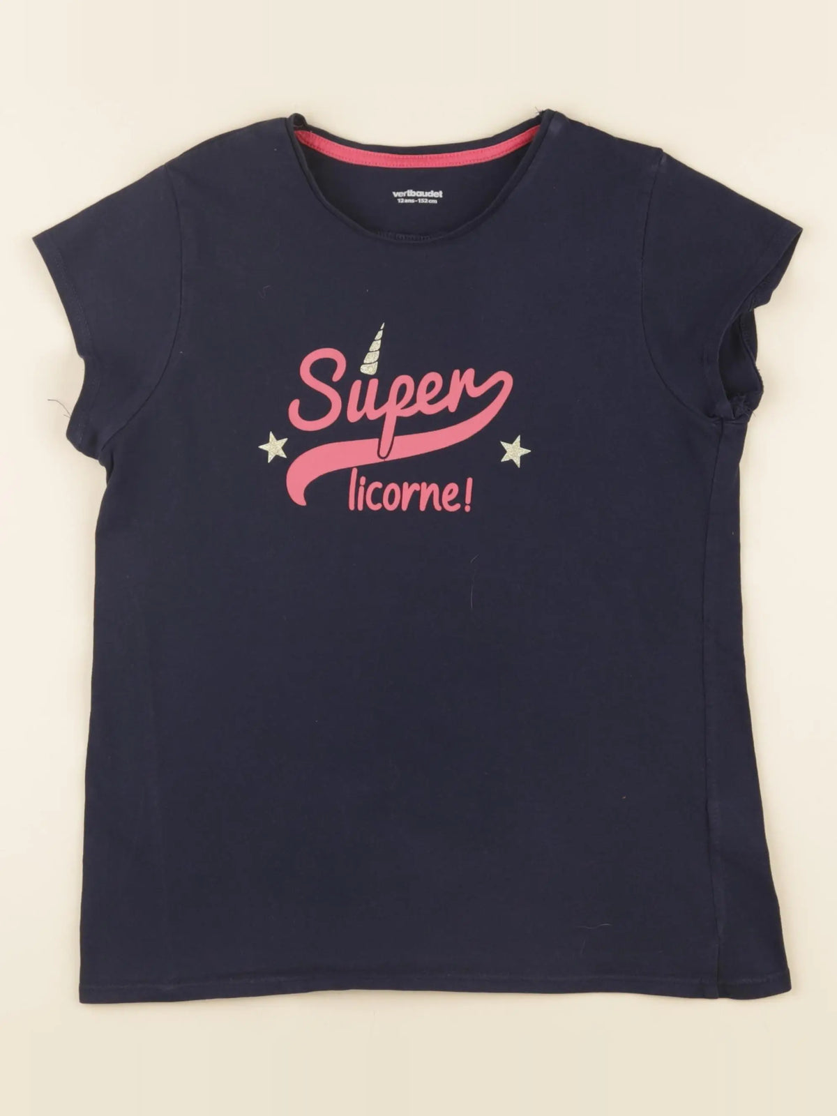 Vertbaudet - tee-shirt bleu - 12 ans