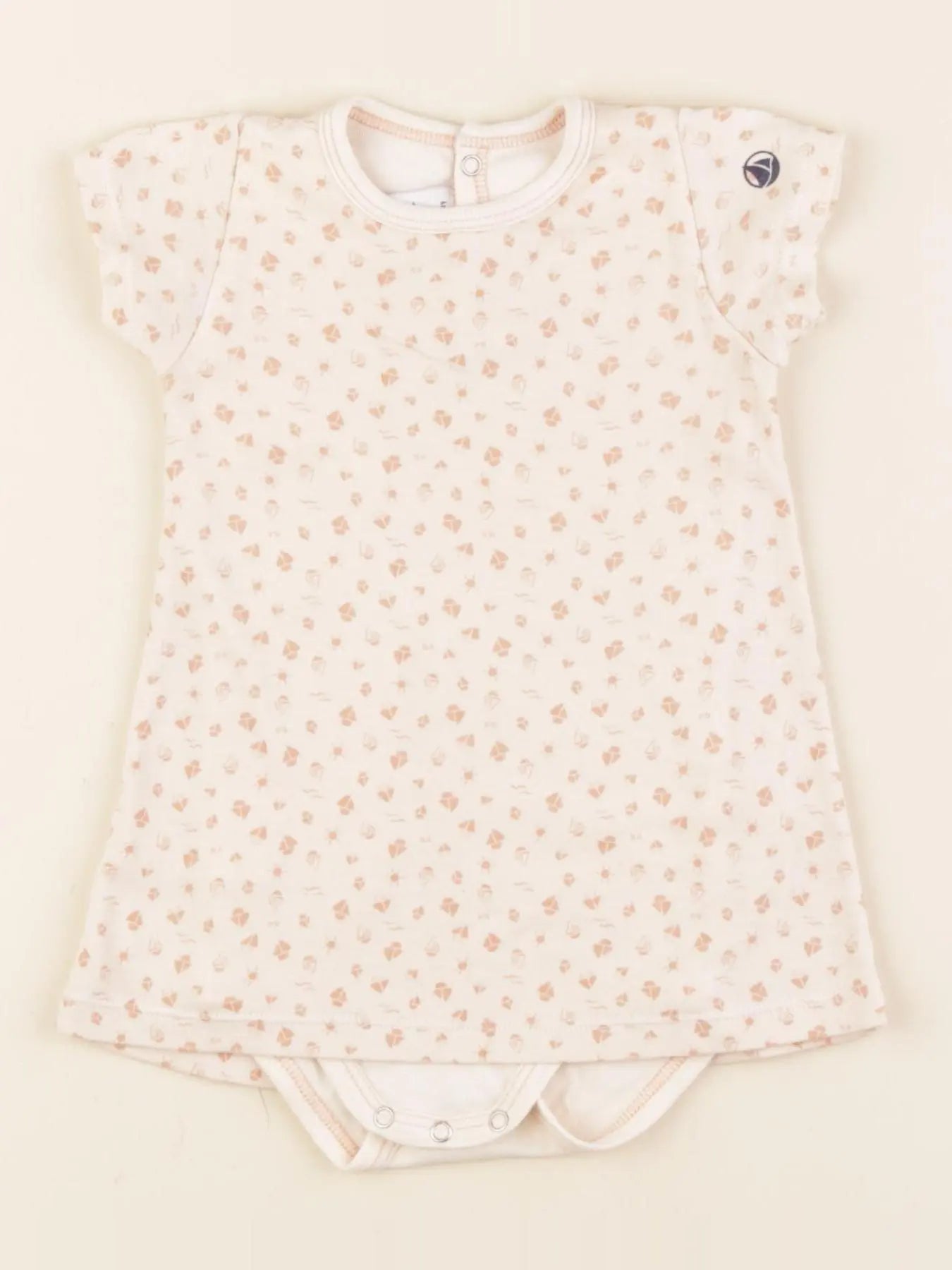 Petit Bateau - body robe orange - 6 mois
