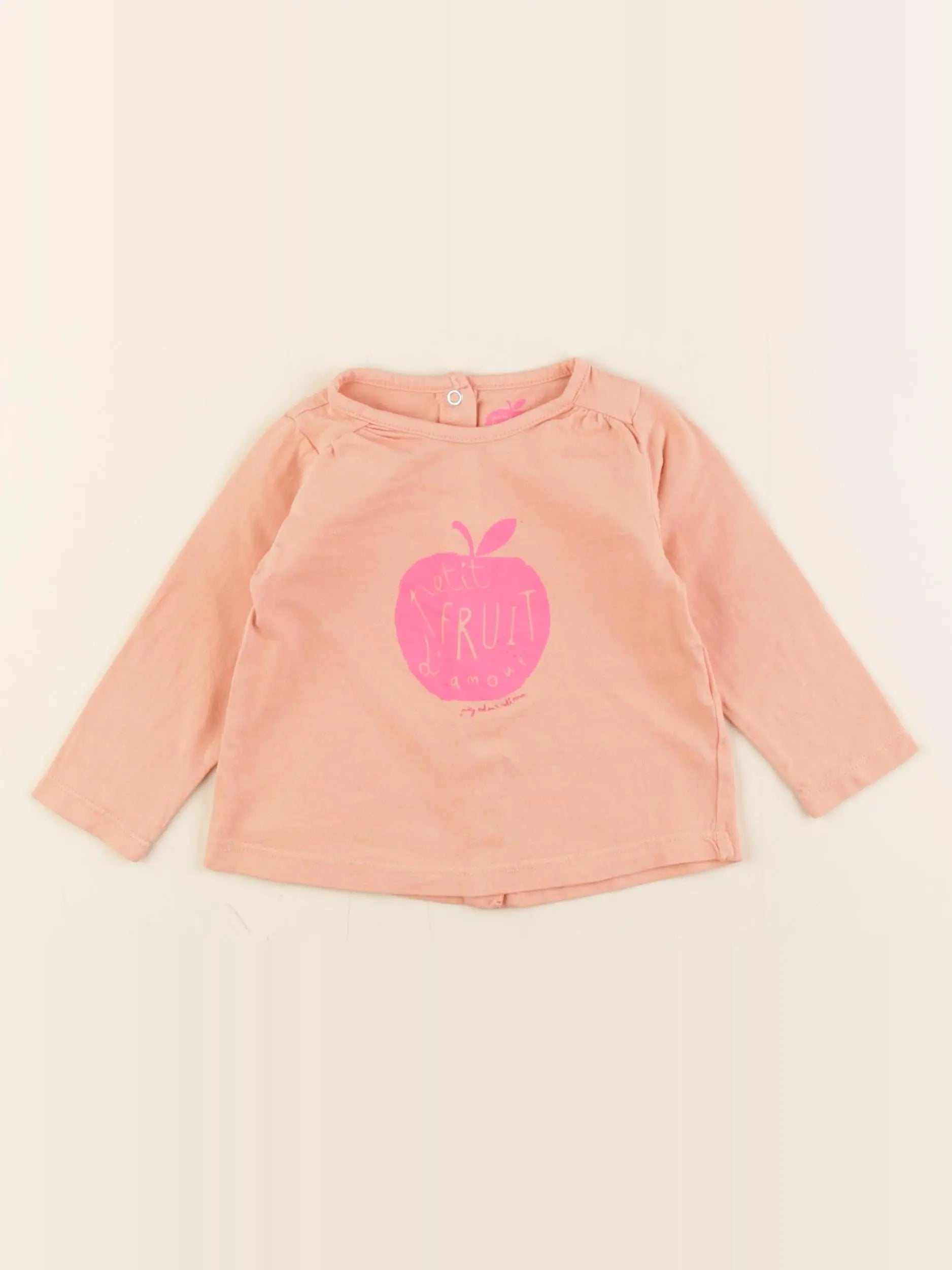 Tape à l'oeil - tee-shirt rose, orange - 6 mois