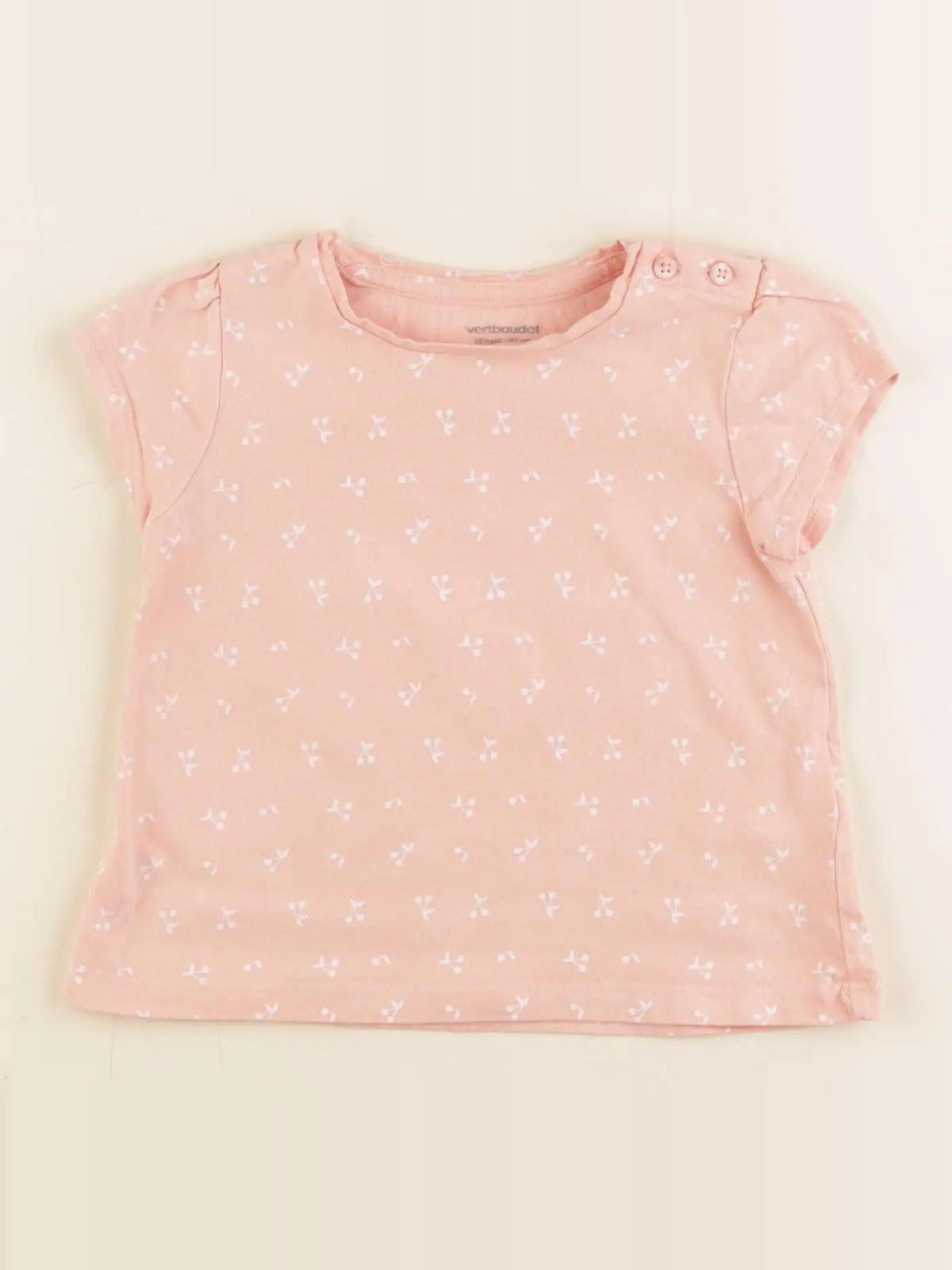 Vertbaudet - tee-shirt rose - 18 mois