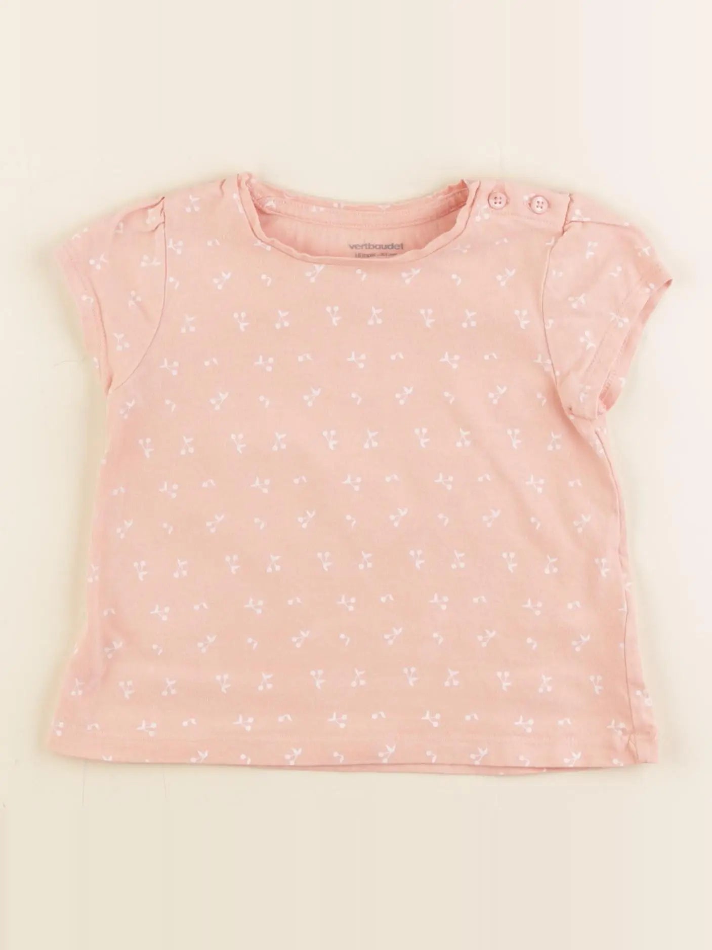 Vertbaudet - tee-shirt rose - 18 mois