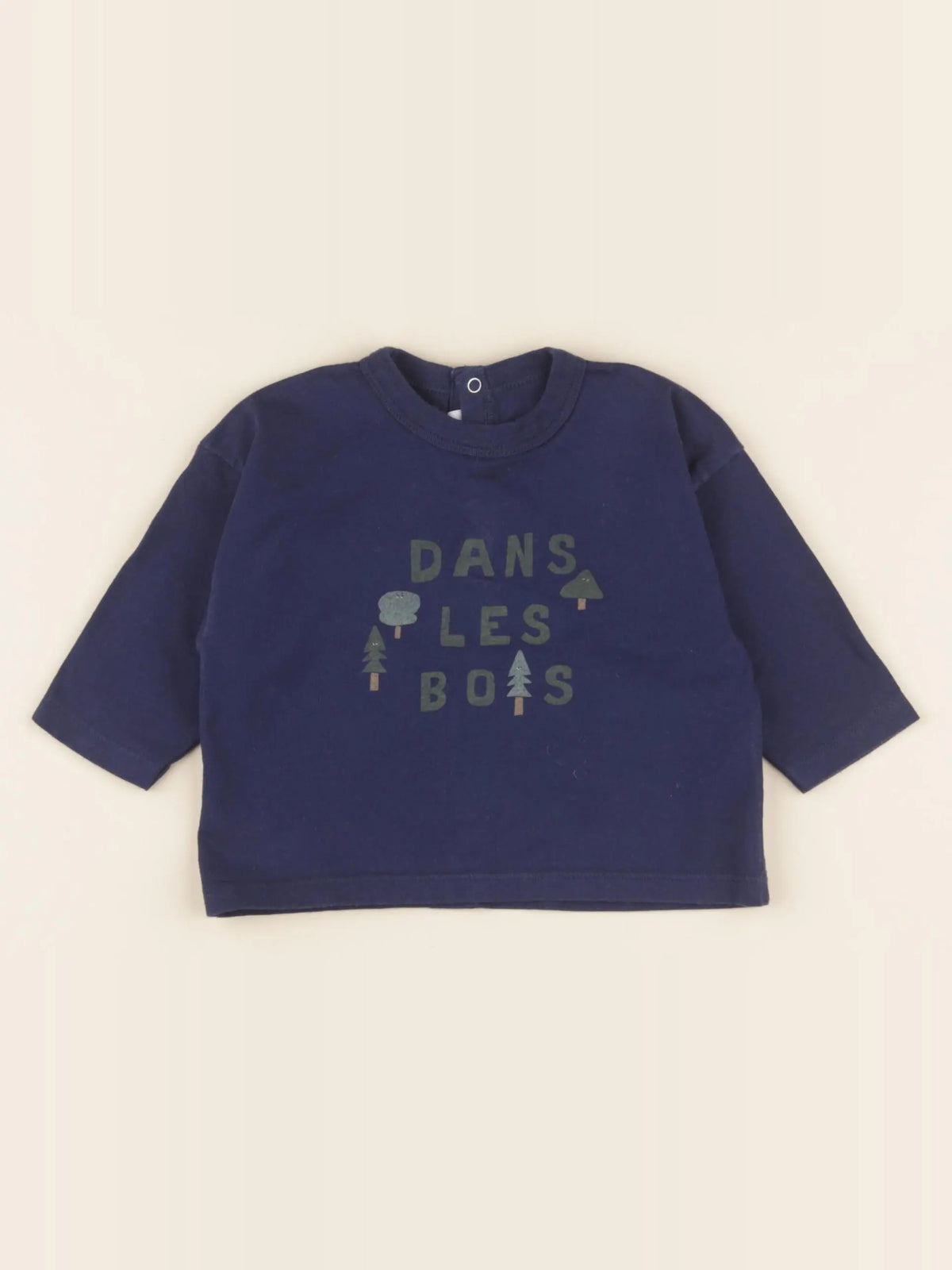 Petit Bateau - tee-shirt bleu - 6 mois