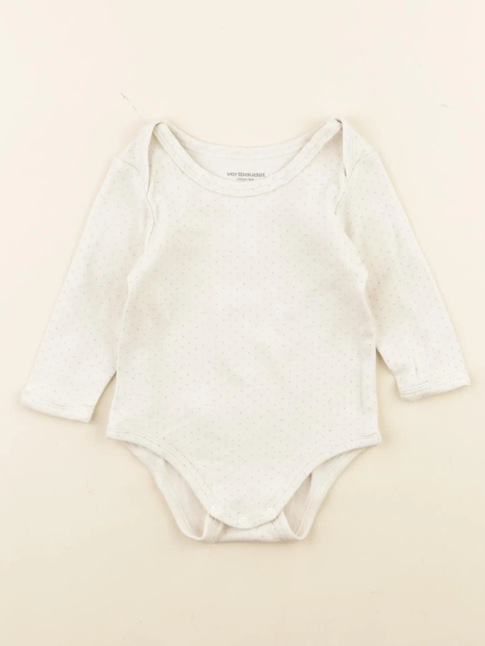 Vertbaudet - body beige - 6 mois