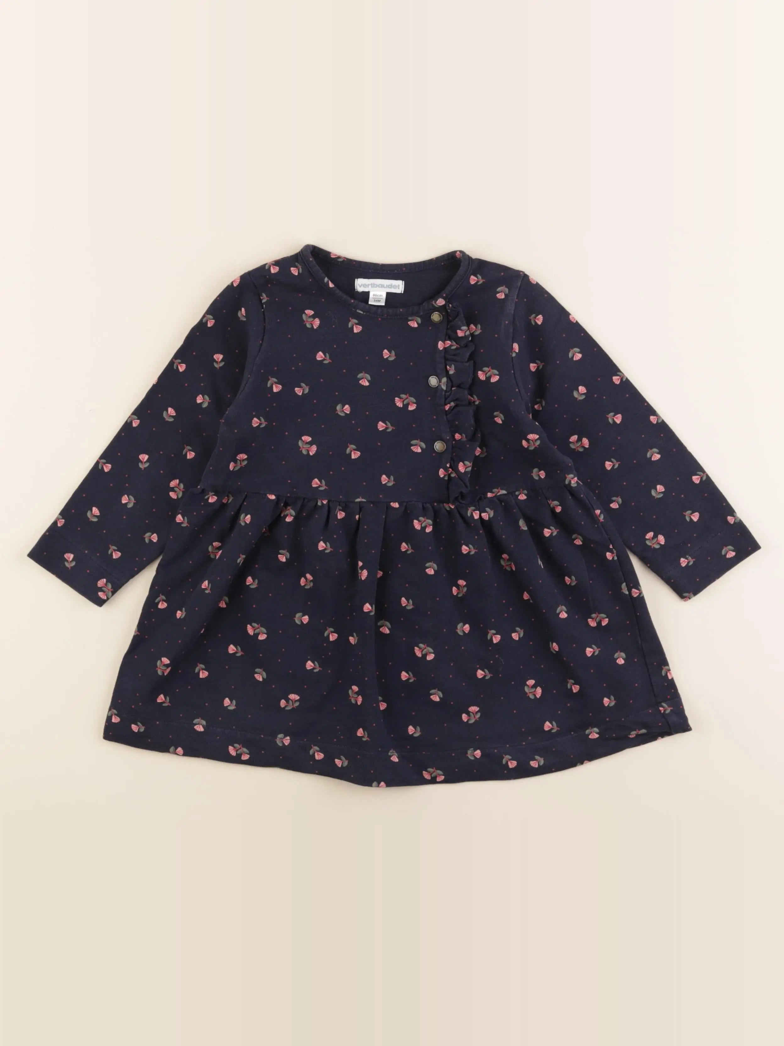 Vertbaudet - robe bleu - 24 mois