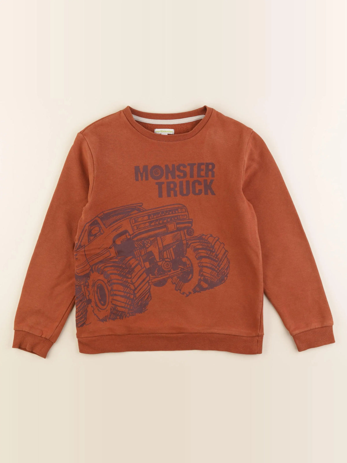 Vertbaudet - sweat marron - 10 ans