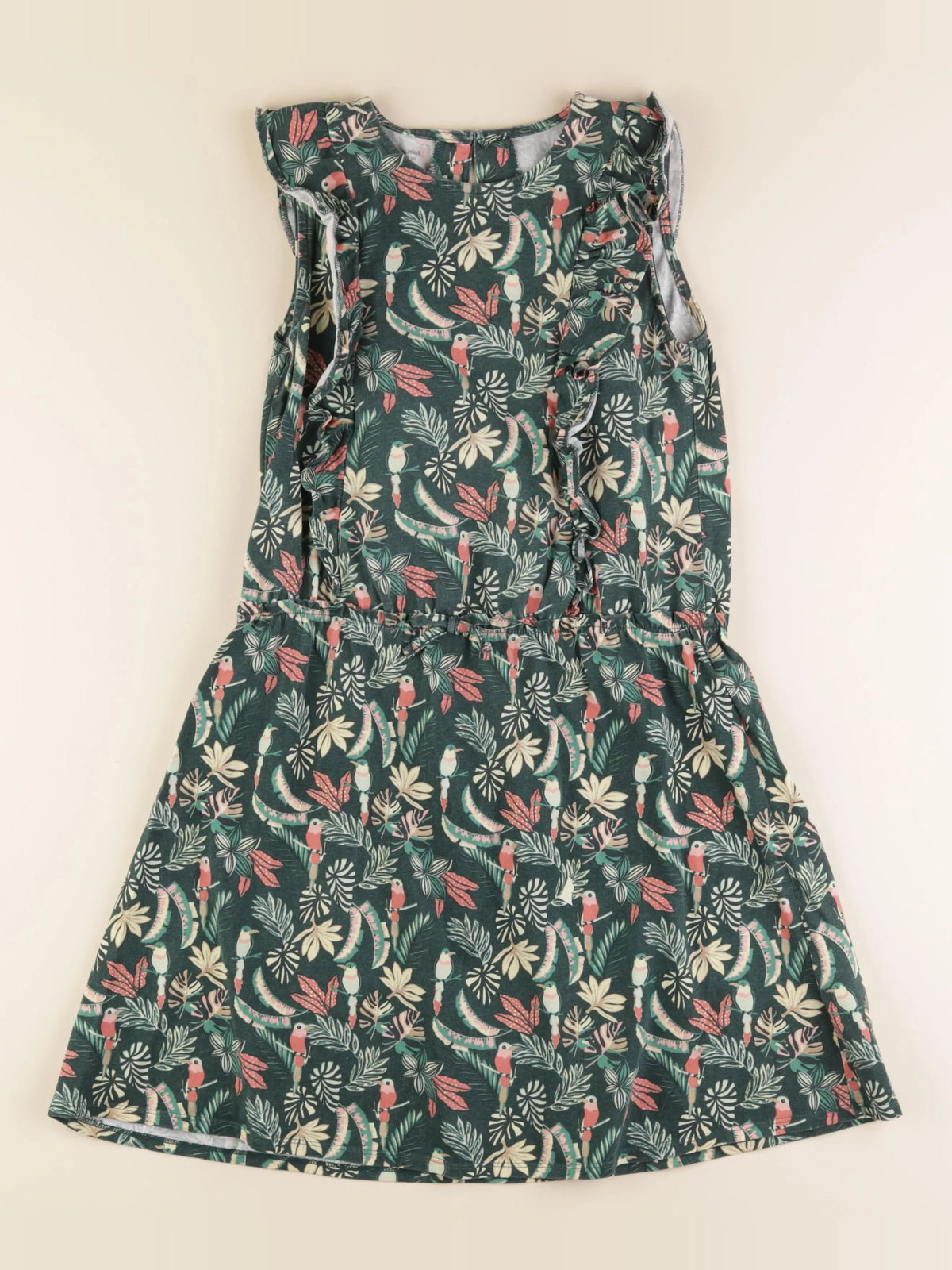 Vertbaudet - robe vert - 2 ans