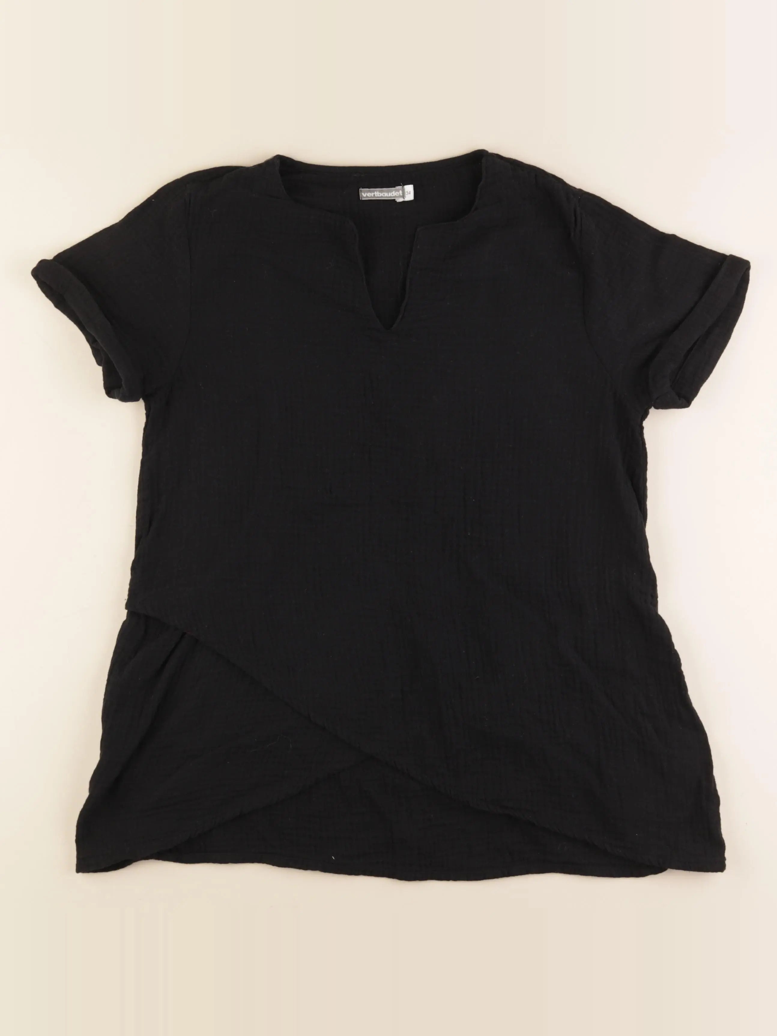 Vertbaudet - blouse grossesse noir - 34