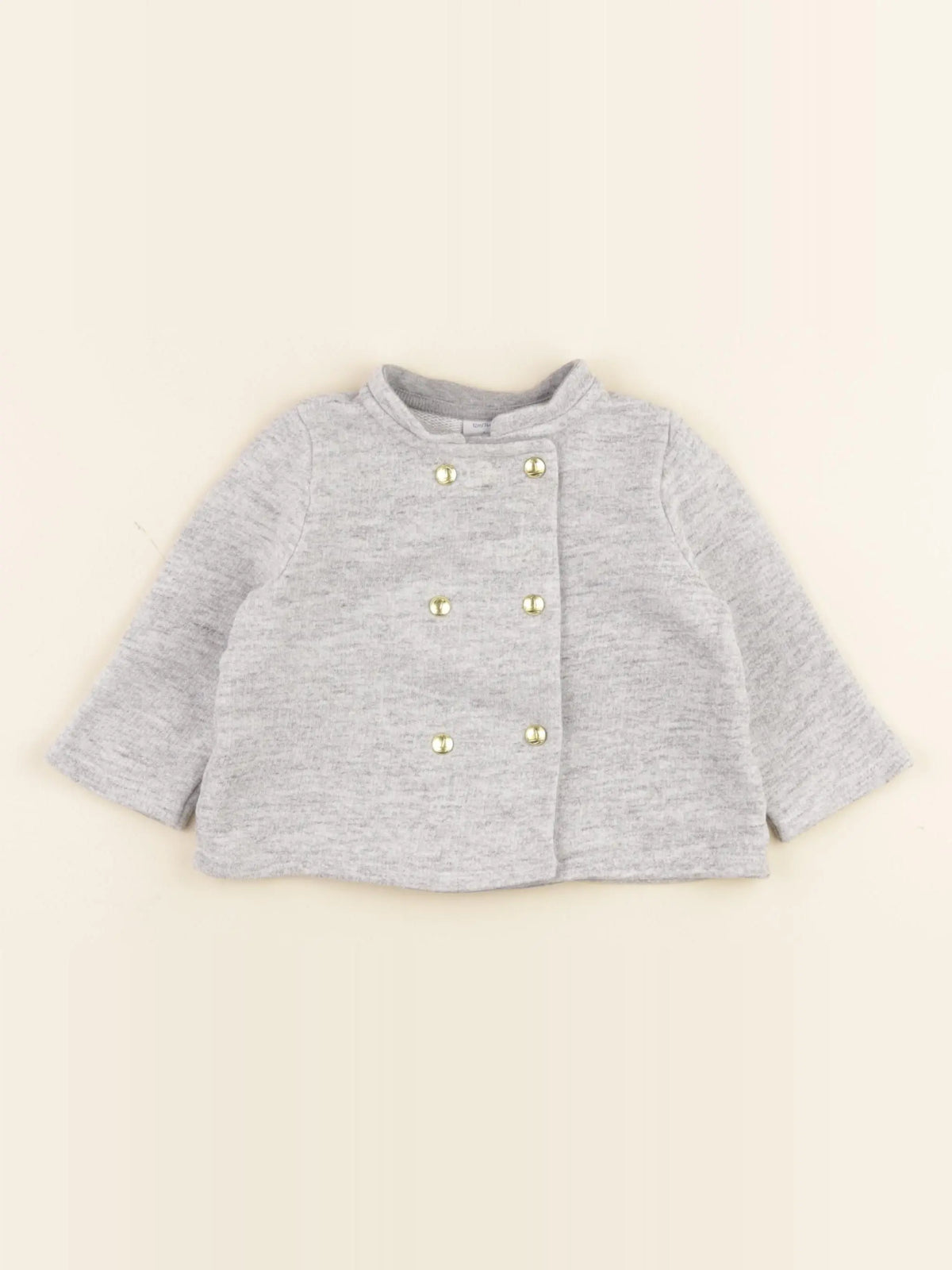 Petit Bateau - gilet gris - 12 mois