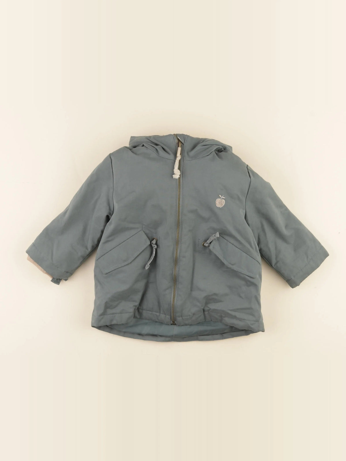 Vertbaudet - manteau doublure amovible vert - 3 ans