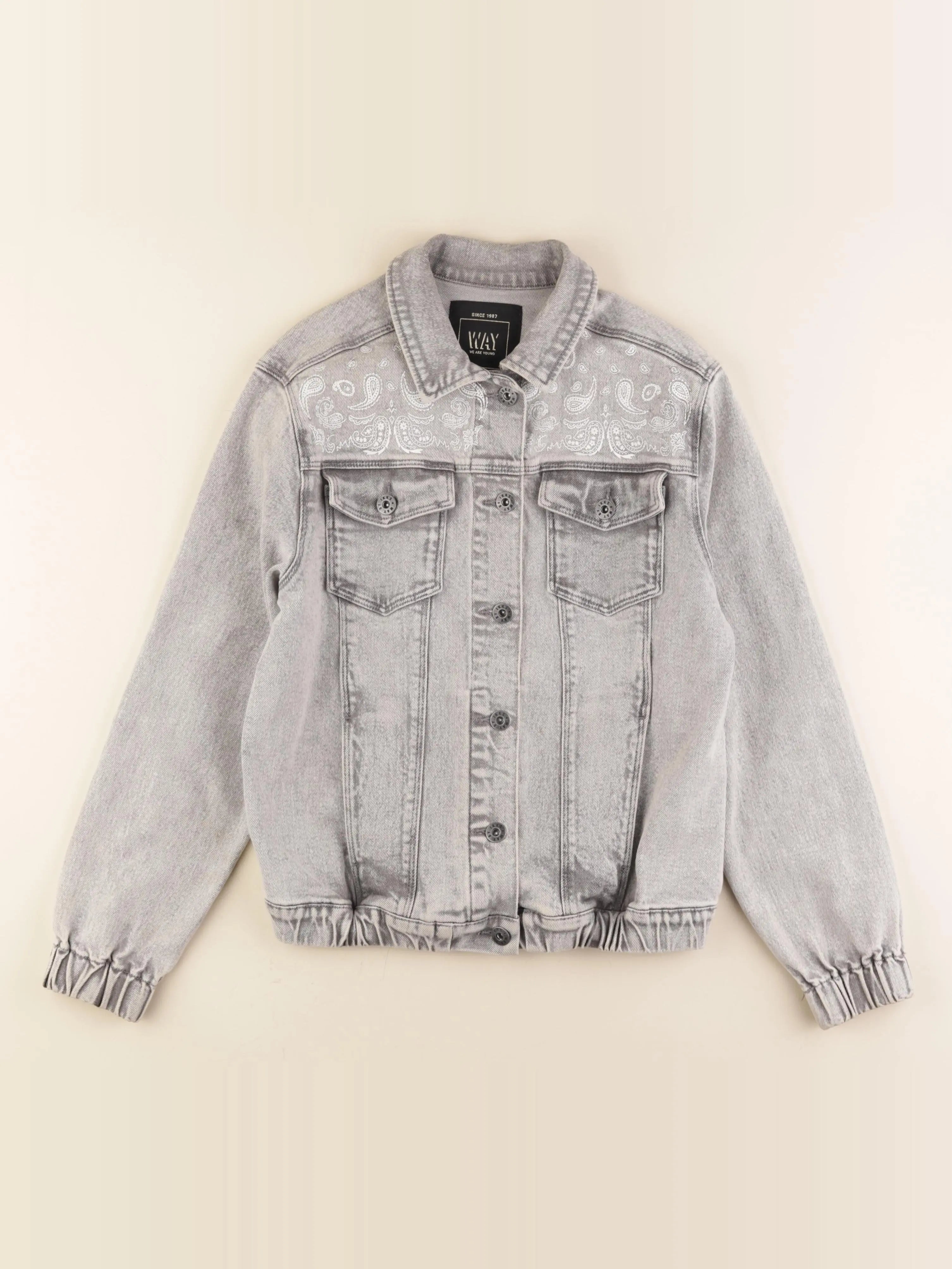 IKKS - veste imprimé au dos gris - 12 ans