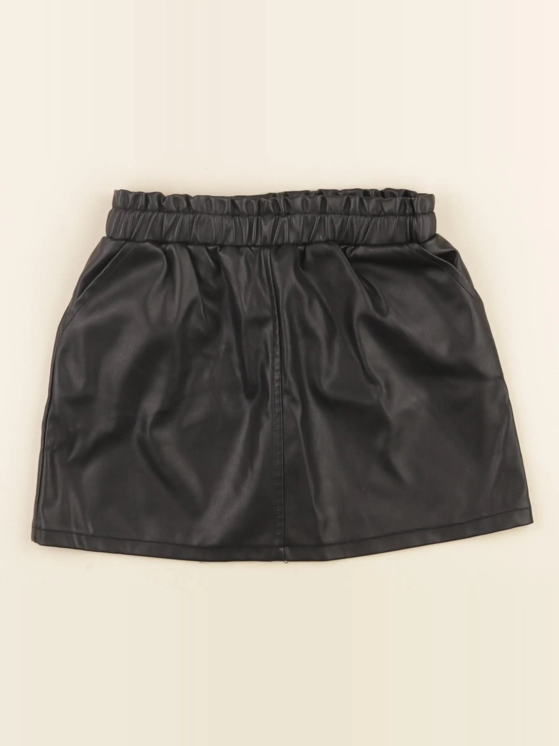Vertbaudet - jupe simili cuir noir - 8 ans