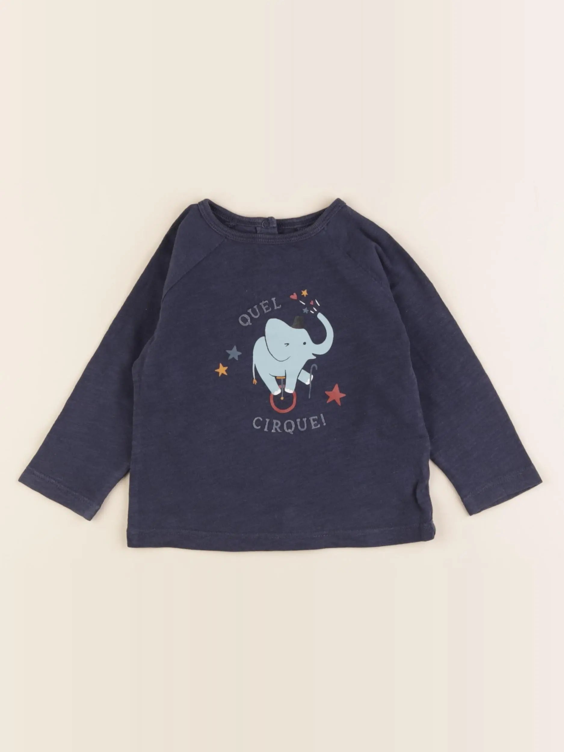 Boutchou - tee-shirt bleu - 9 mois