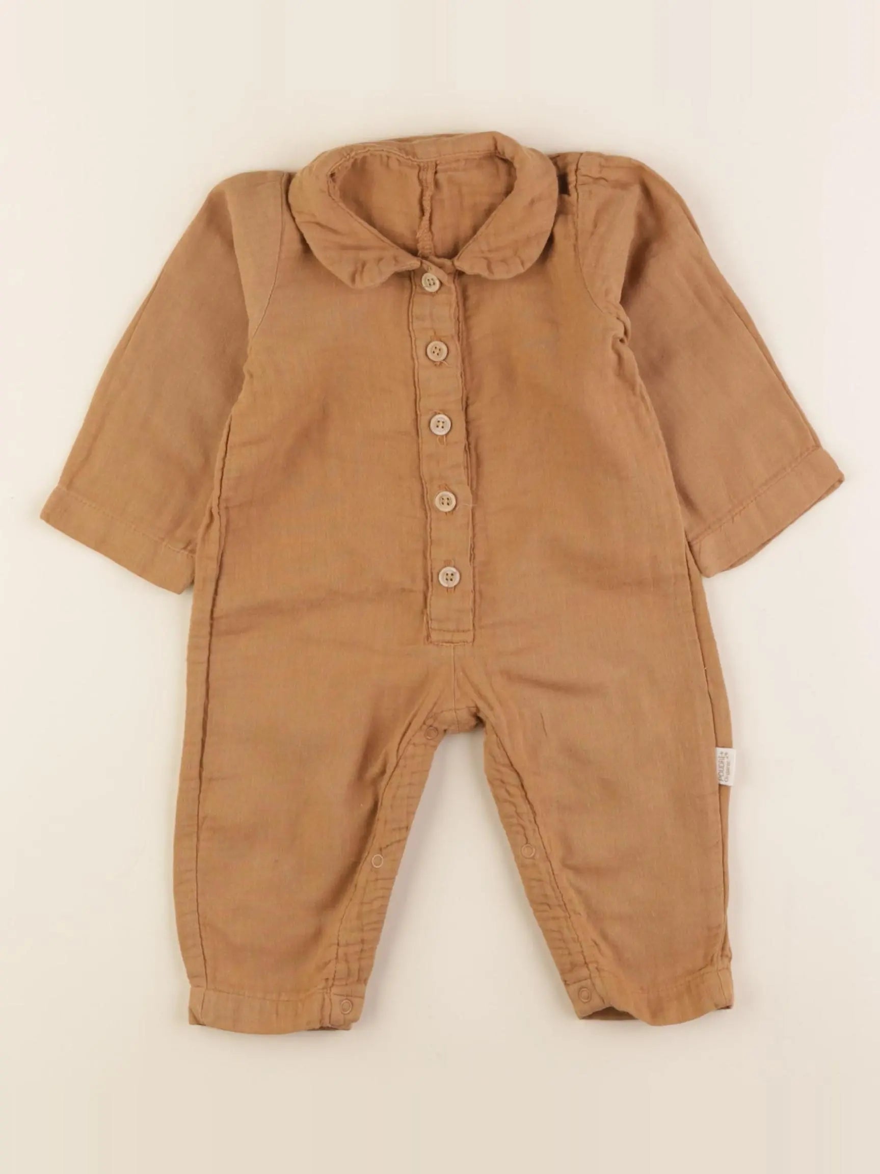 Poudre Organic - combinaison marron - 3 mois