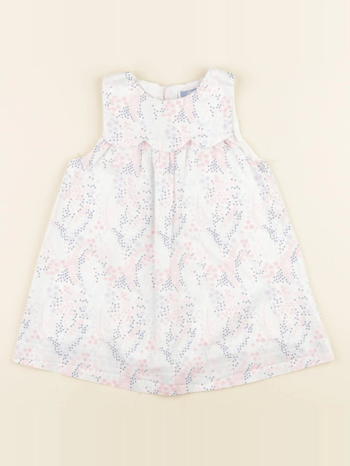 Jacadi - robe blanc, rose - 18 mois