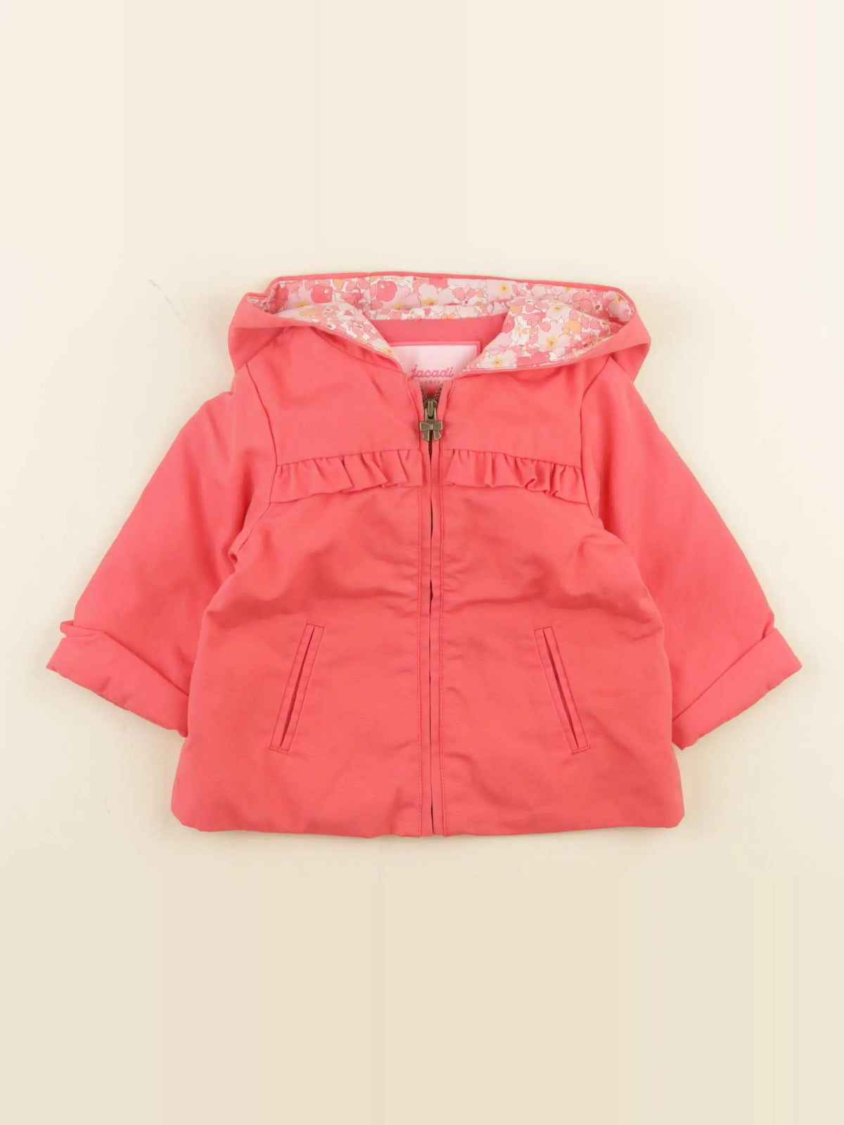 Jacadi - veste orange - 6 mois