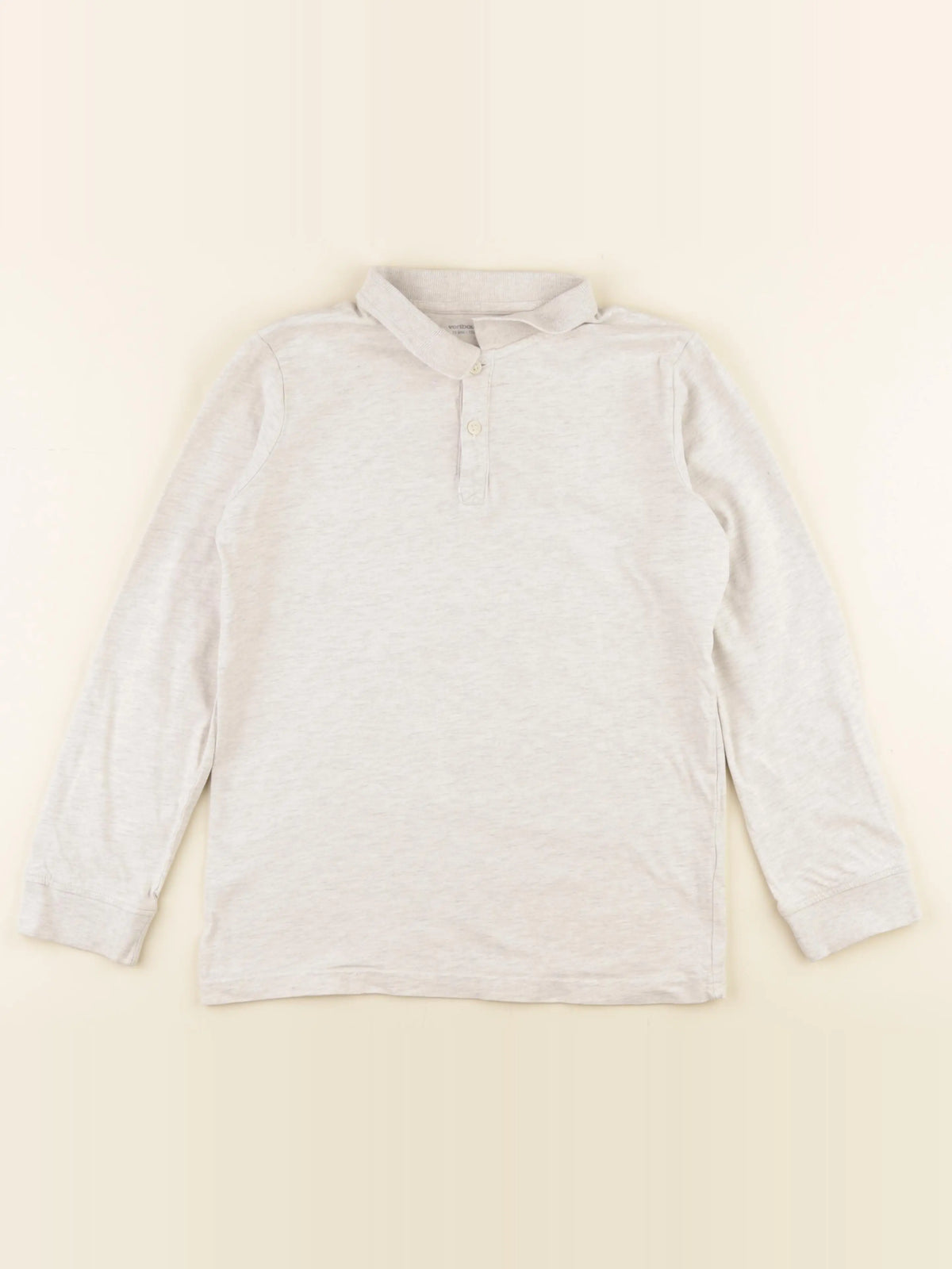 Vertbaudet - polo beige - 12 ans