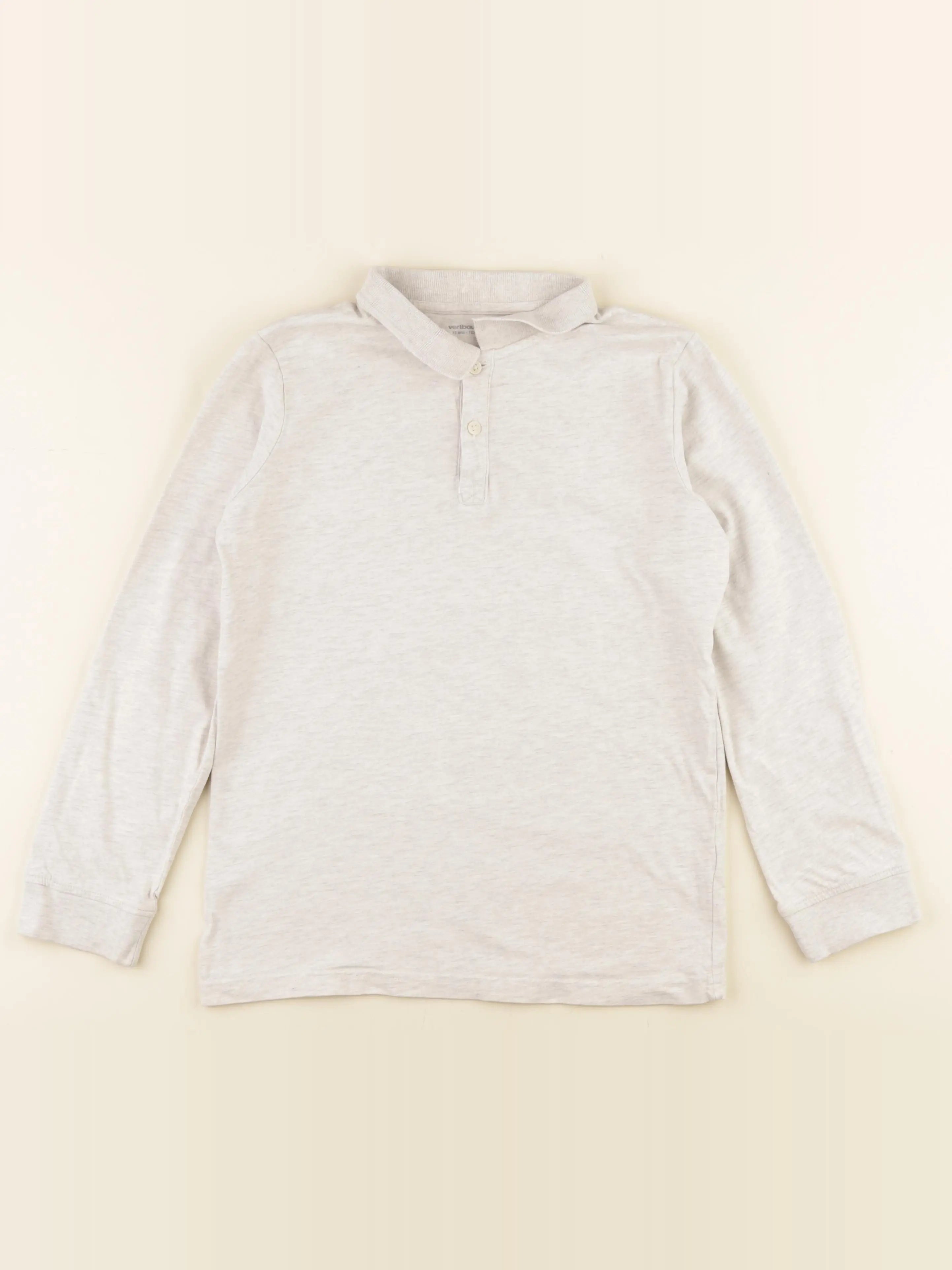 Vertbaudet - polo beige - 12 ans